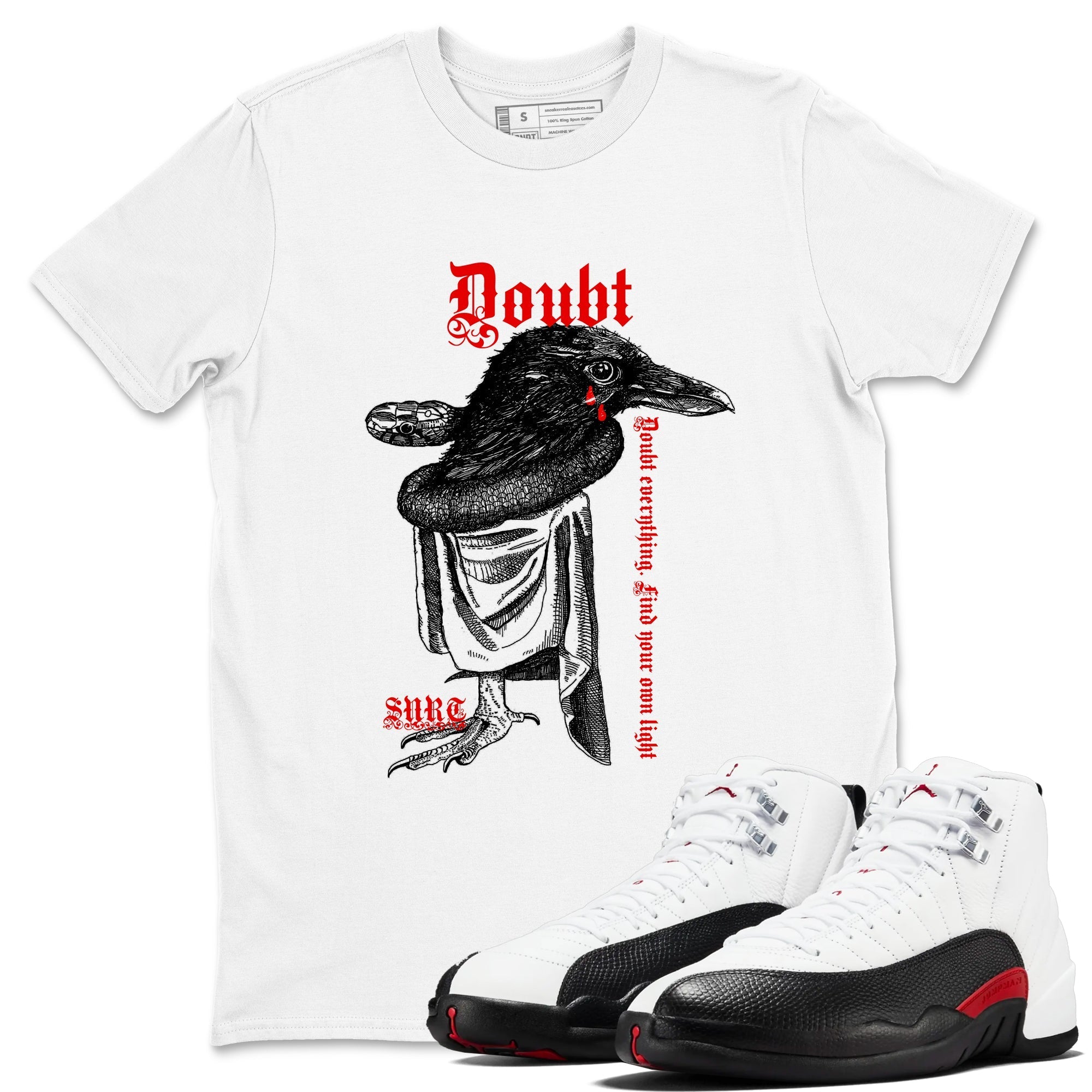 Doubt Everything snkmatch Tees - Air Jordan 12 Taxi Flip