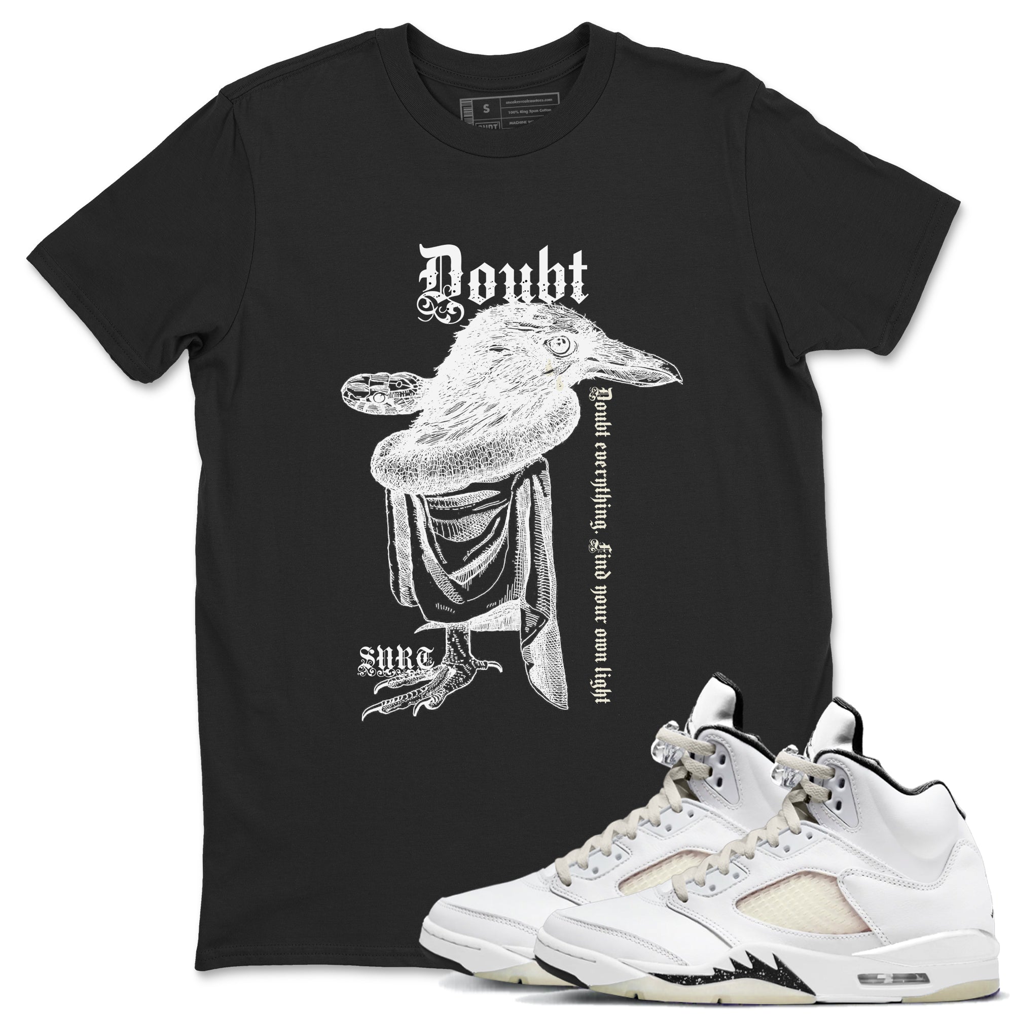 Doubt Everything snkmatch Tees - Air Jordan 5 Sail