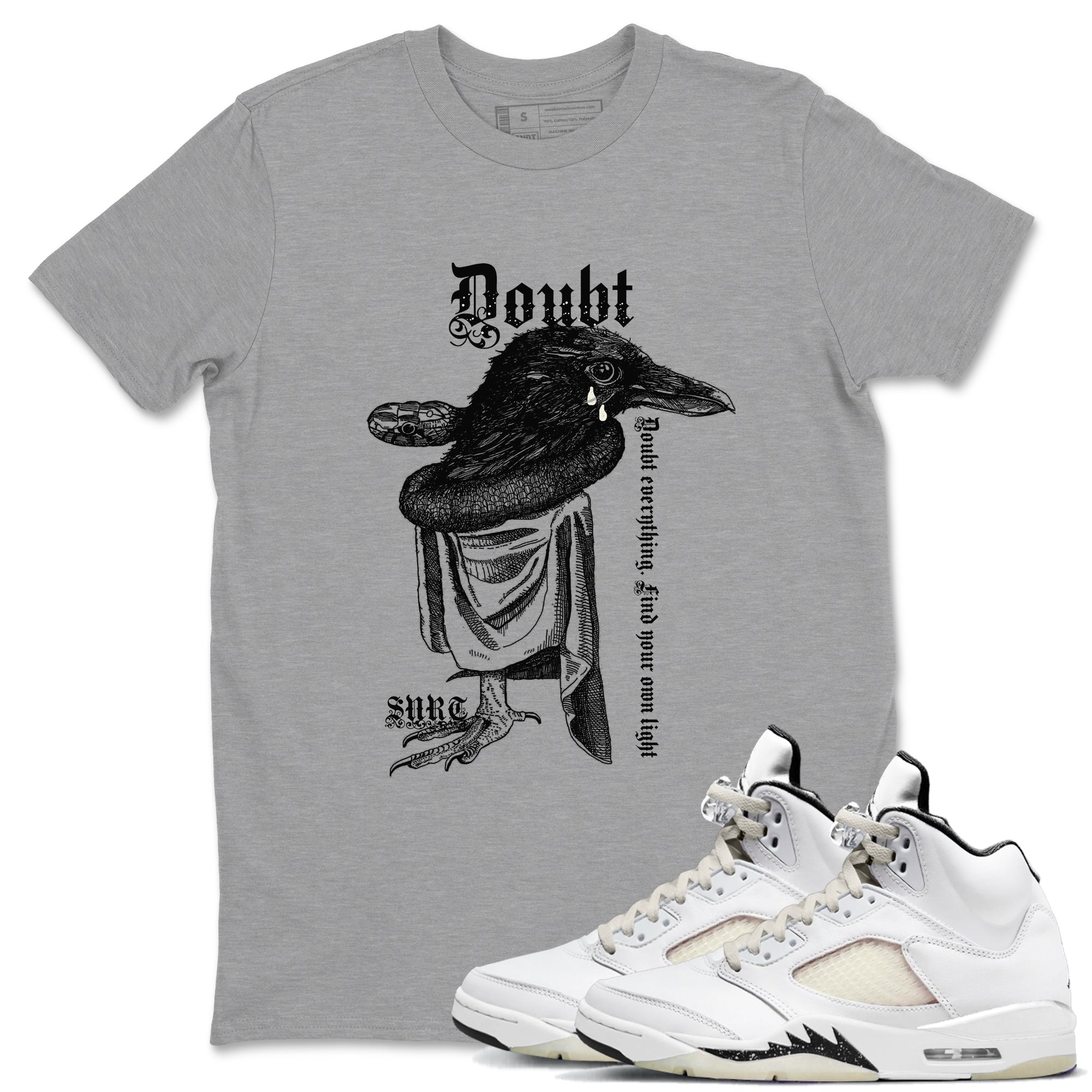 Doubt Everything snkmatch Tees - Air Jordan 5 Sail