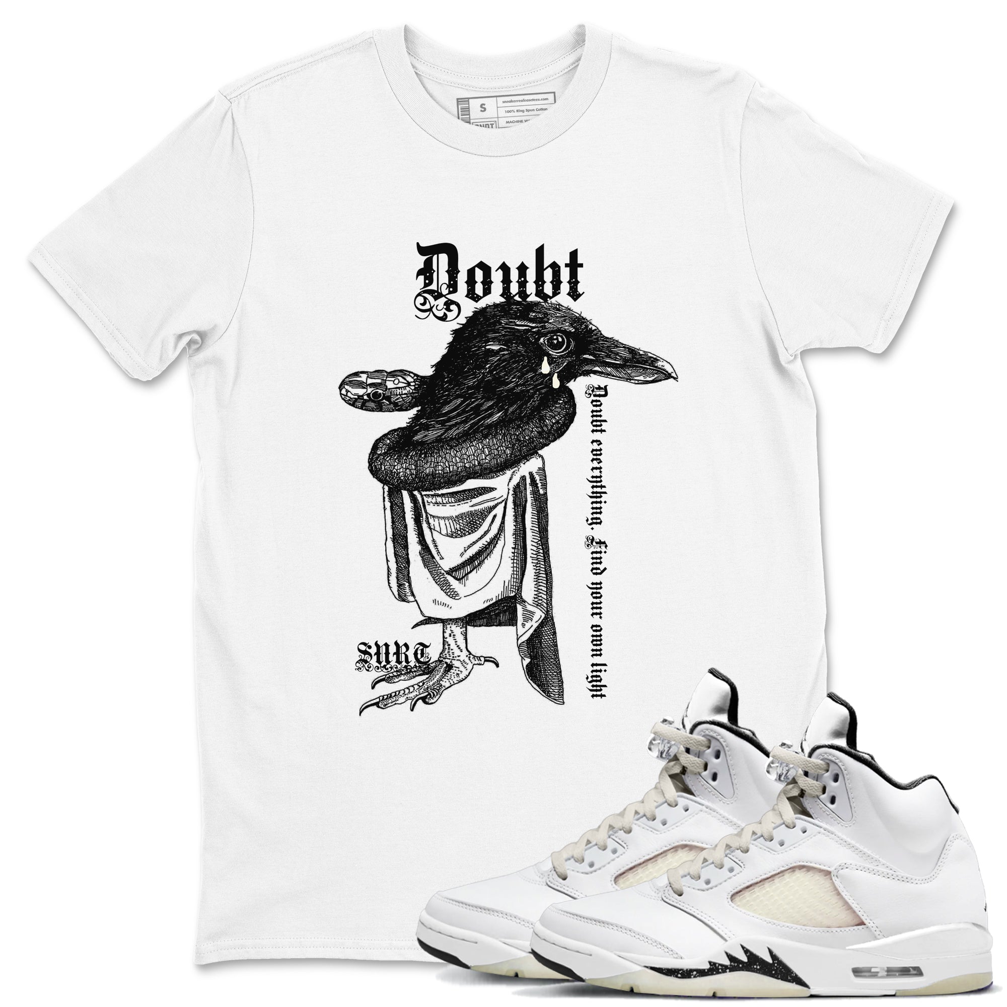 Doubt Everything snkmatch Tees - Air Jordan 5 Sail