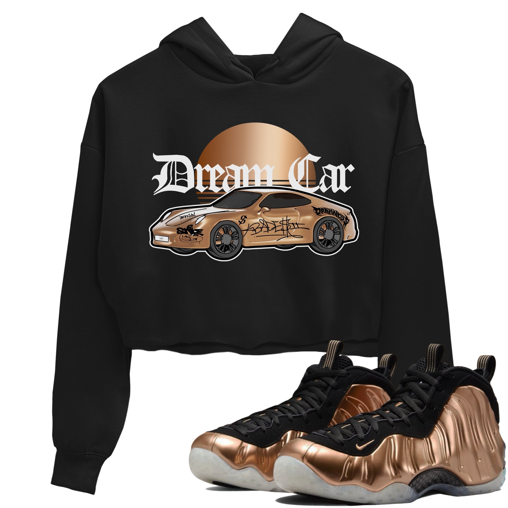 Dream Car snkmatch Women's Top - Air Foamposite One Metallic Copper