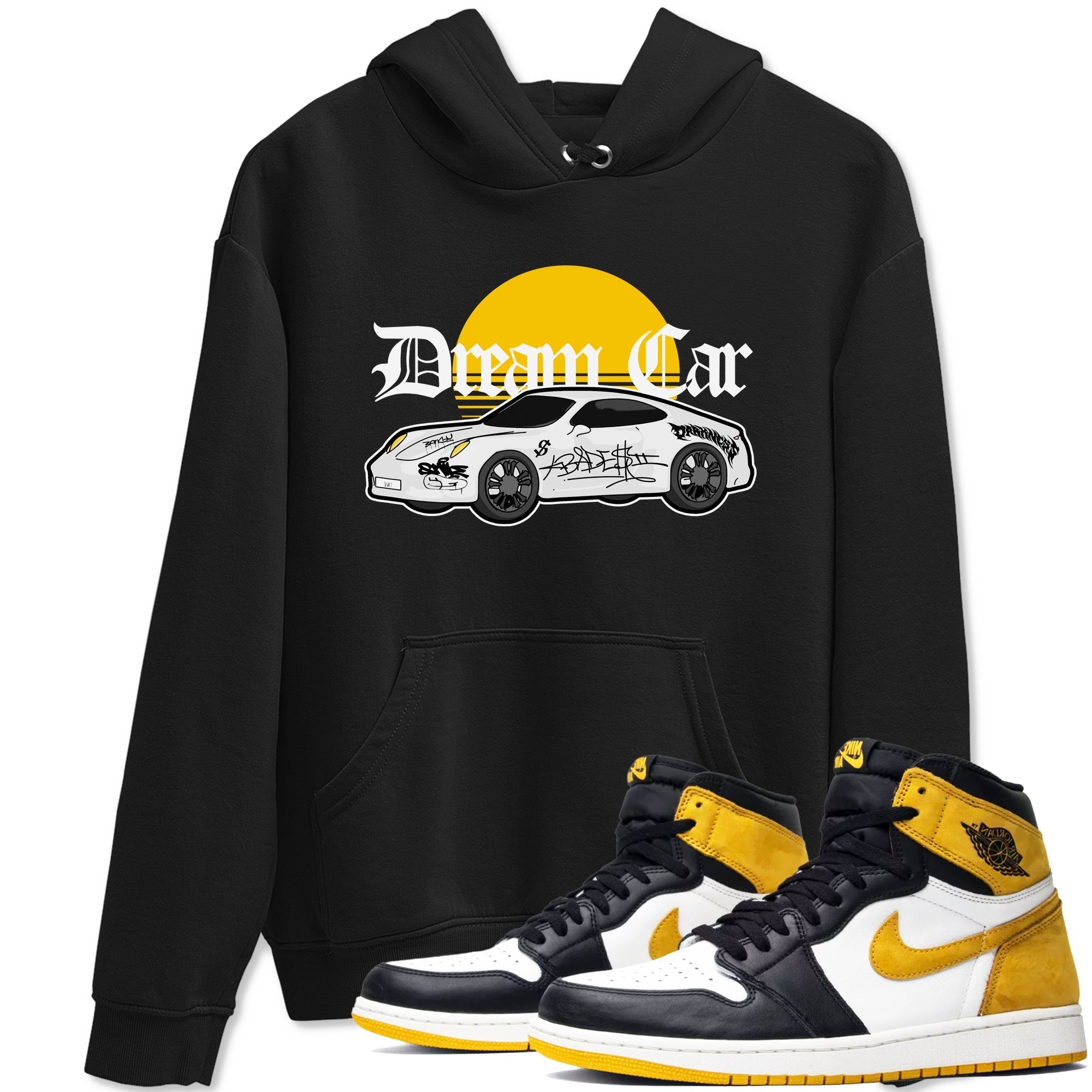 Dream Car snkmatch Tees - Air Jordan 1 Yellow Ochre