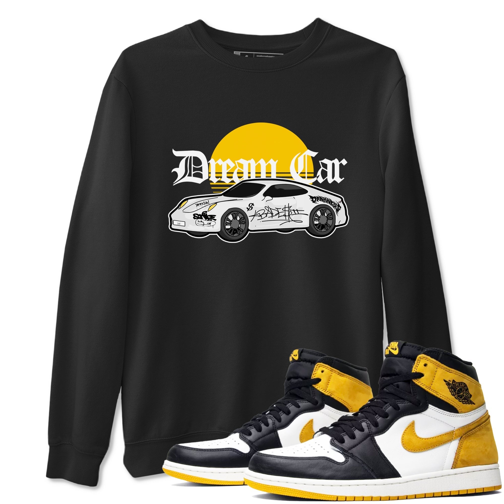 Dream Car snkmatch Tees - Air Jordan 1 Yellow Ochre