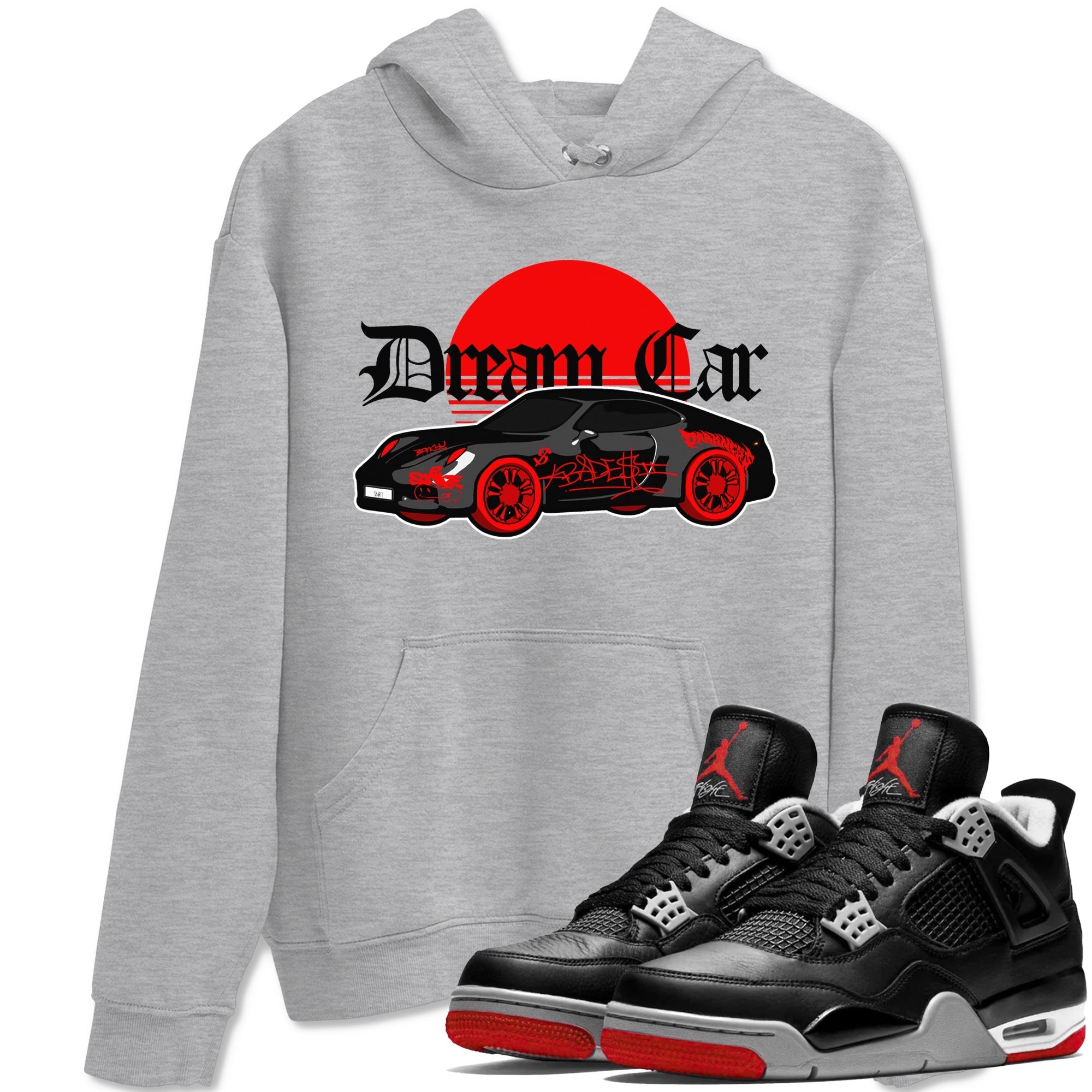 Dream Car snkmatch Tees - Air Jordan 4 Bred Reimagined