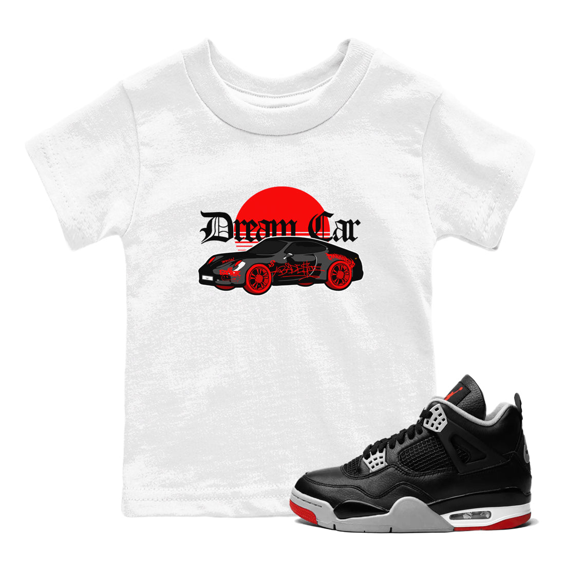 Dream Car snkmatch Tees Kids - Air Jordan 4 Bred Reimagined