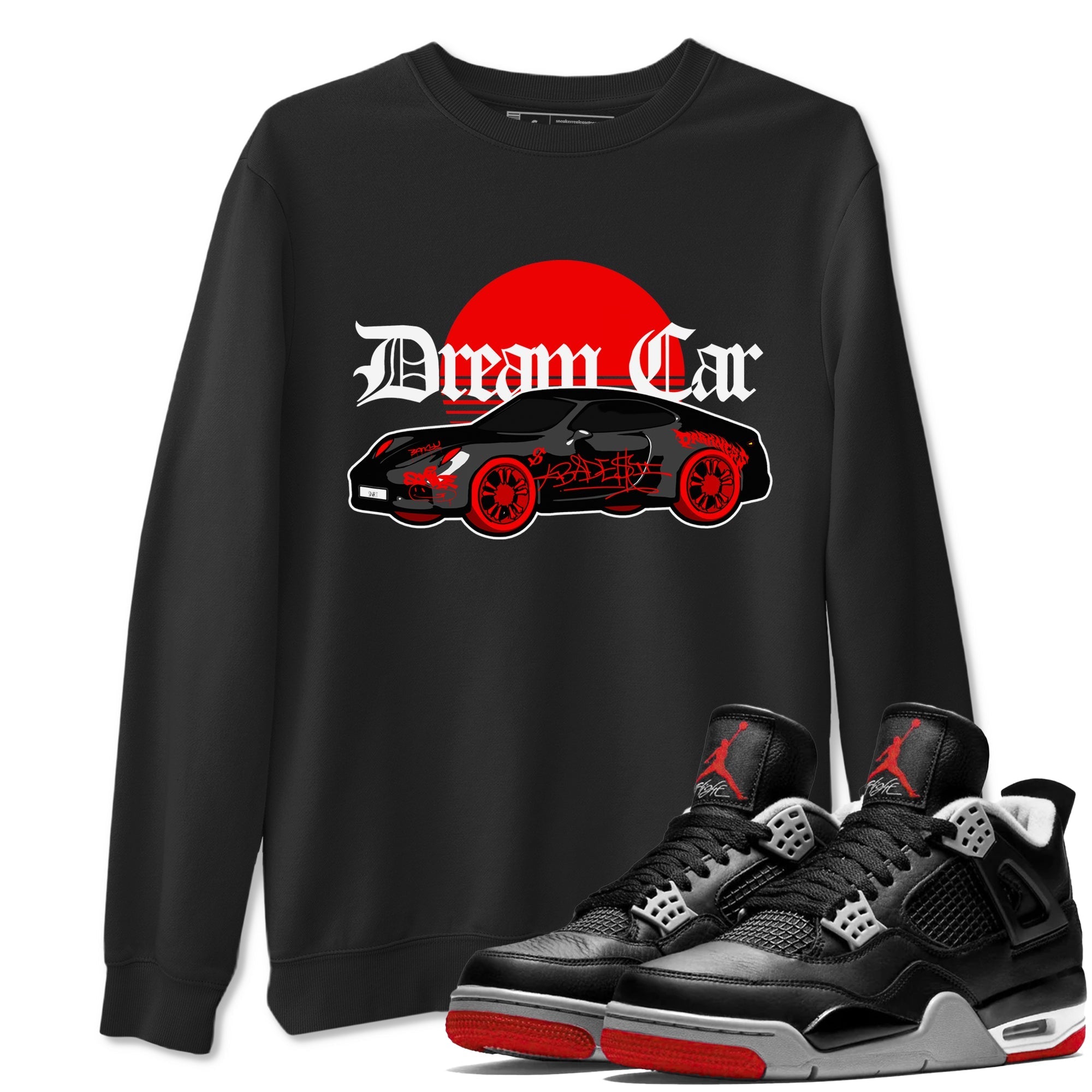 Dream Car snkmatch Tees - Air Jordan 4 Bred Reimagined