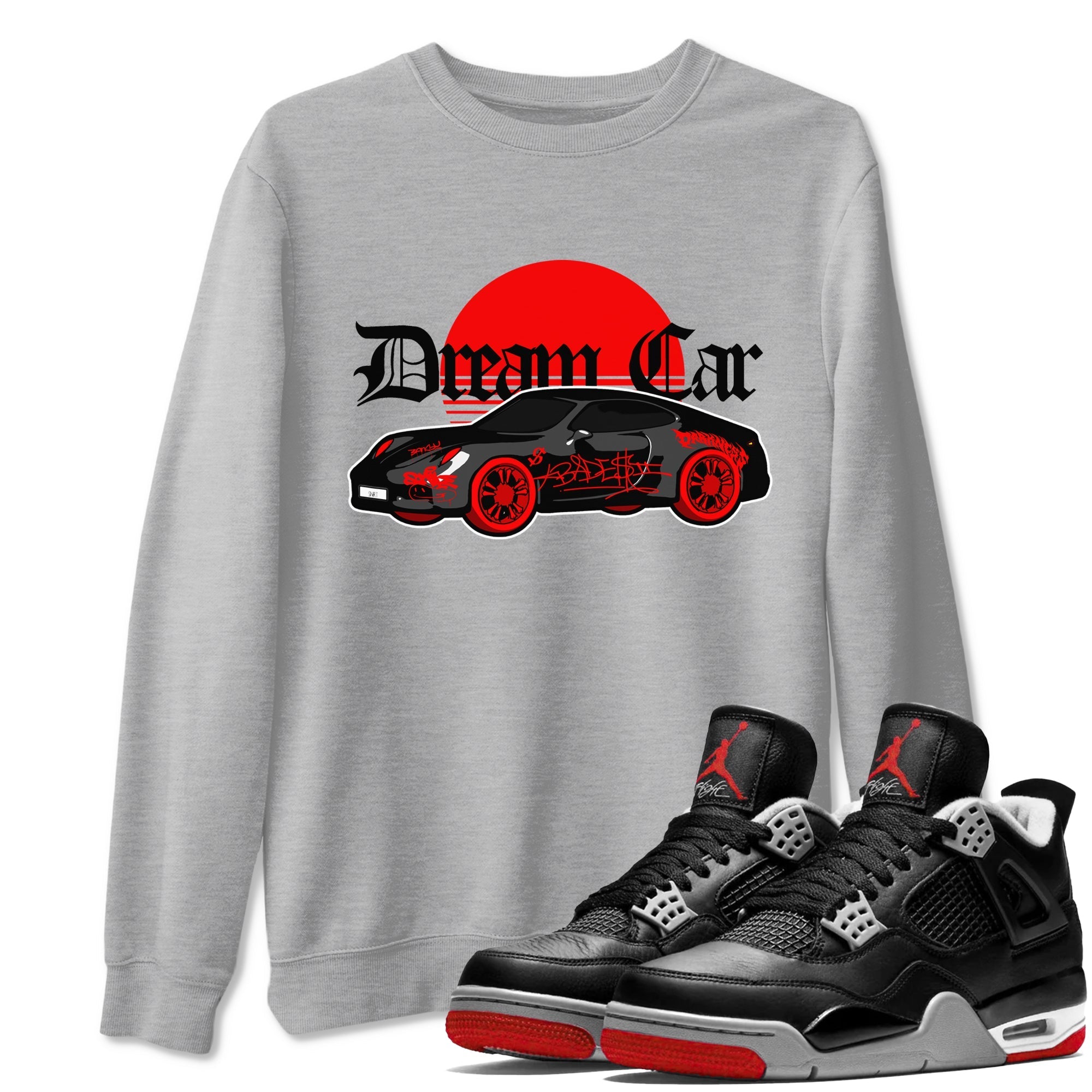 Dream Car snkmatch Tees - Air Jordan 4 Bred Reimagined