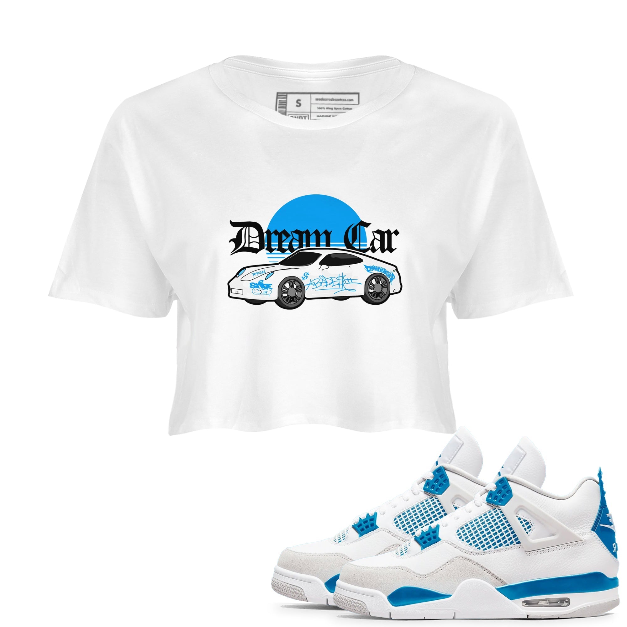 Dream Car snkmatch Women's Top - Air Jordan 4 Military Blue