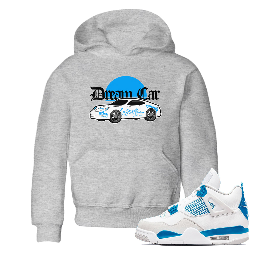 Dream Car snkmatch Tees Kids - Air Jordan 4 Military Blue