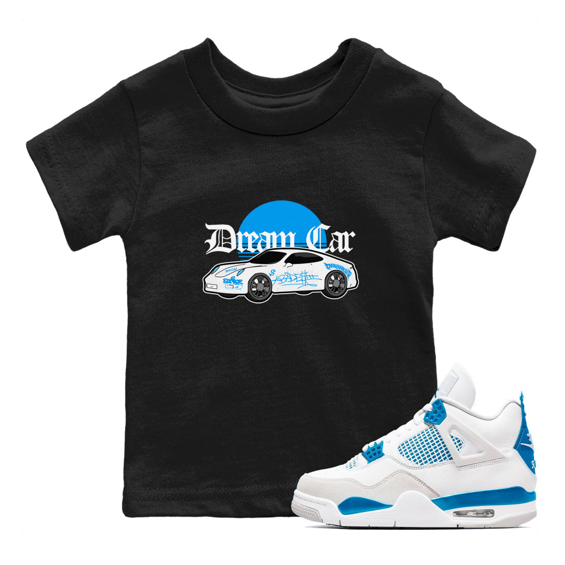 Dream Car snkmatch Tees Kids - Air Jordan 4 Military Blue