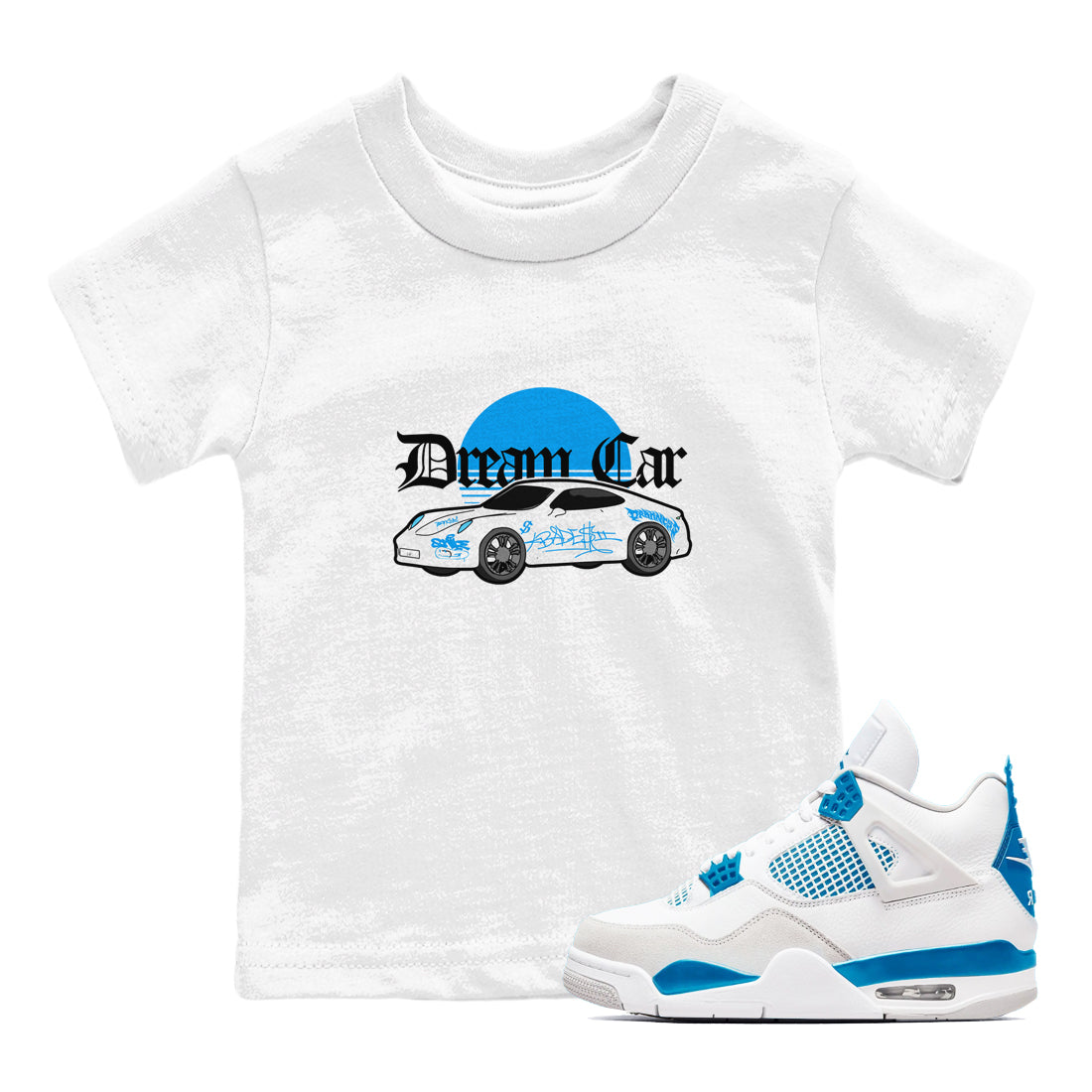 Dream Car snkmatch Tees Kids - Air Jordan 4 Military Blue