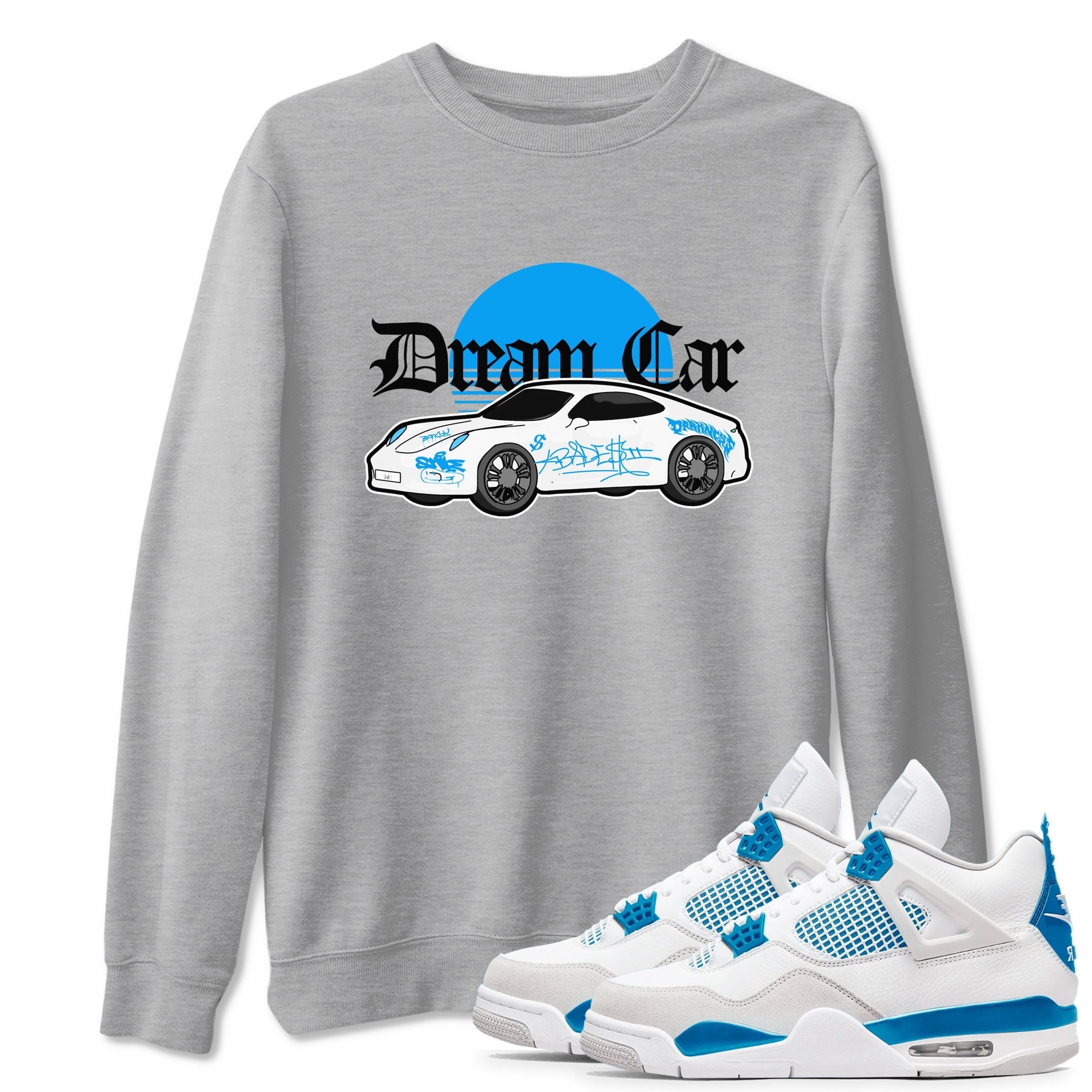 Dream Car snkmatch Tees - Air Jordan 4 Military Blue