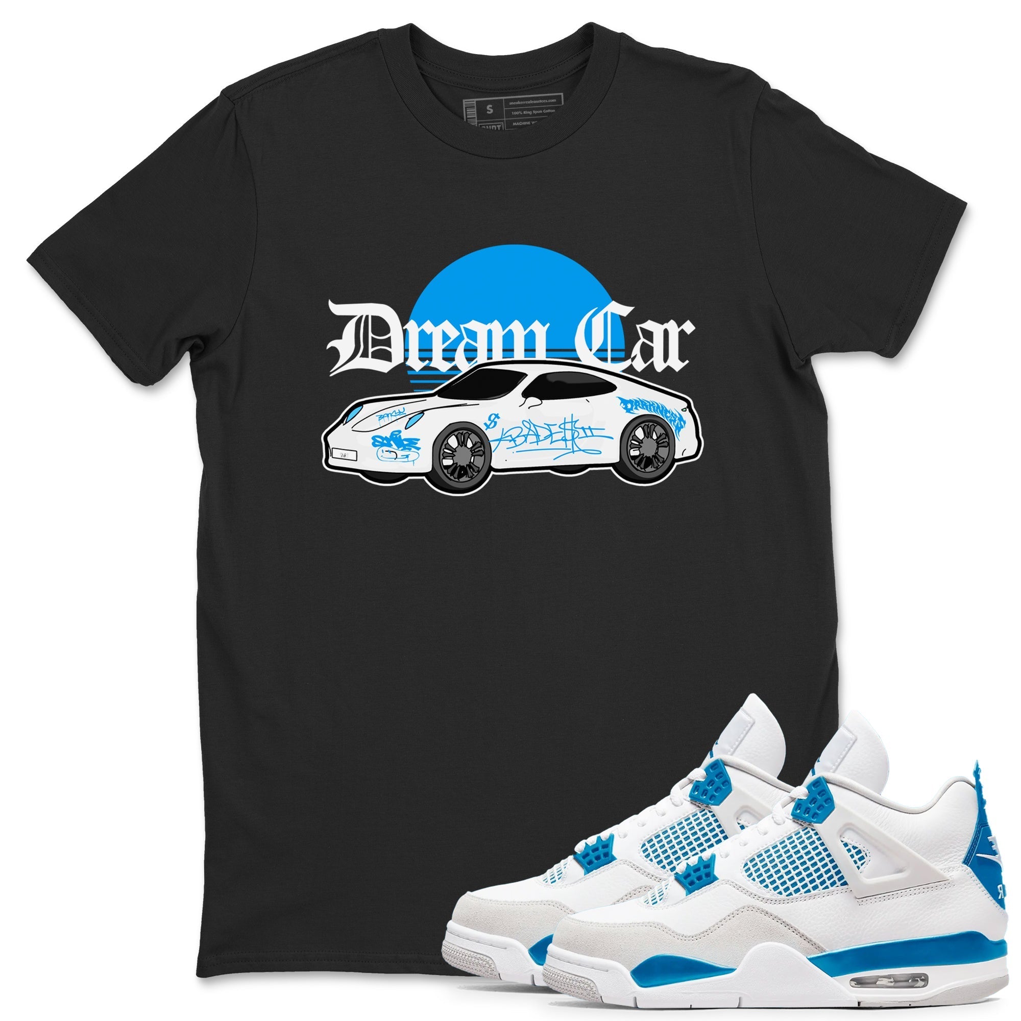 Dream Car snkmatch Tees - Air Jordan 4 Military Blue