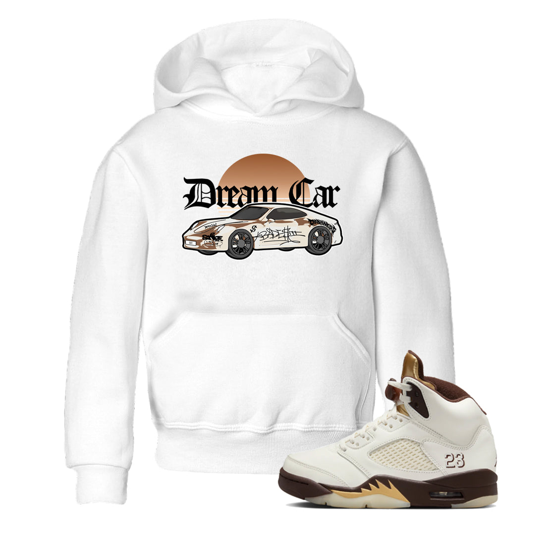 Dream Car snkmatch Tees Kids - Air Jordan 5 Golden Ticket