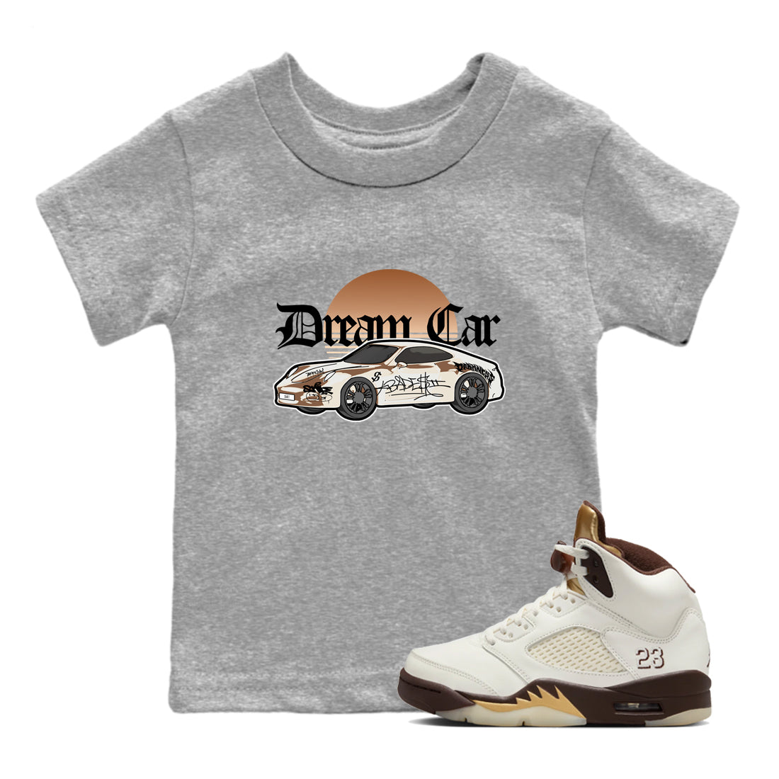 Dream Car snkmatch Tees Kids - Air Jordan 5 Golden Ticket