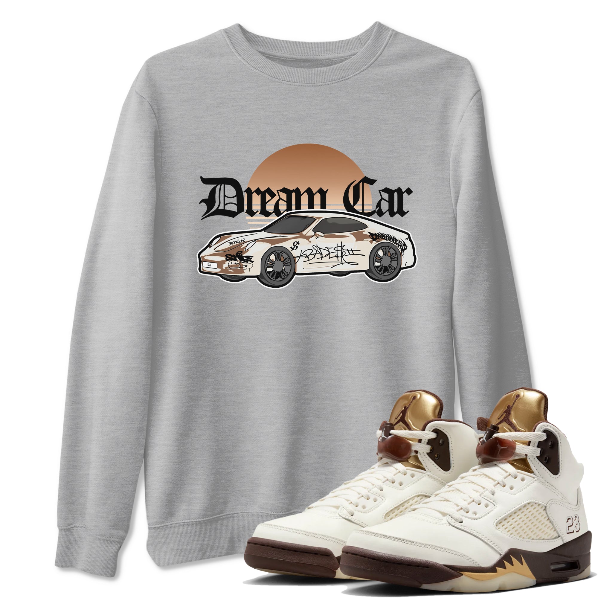 Dream Car snkmatch Tees - Air Jordan 5 Golden Ticket