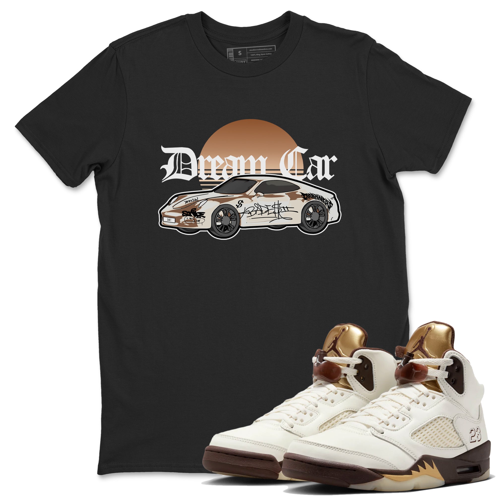 Dream Car snkmatch Tees - Air Jordan 5 Golden Ticket