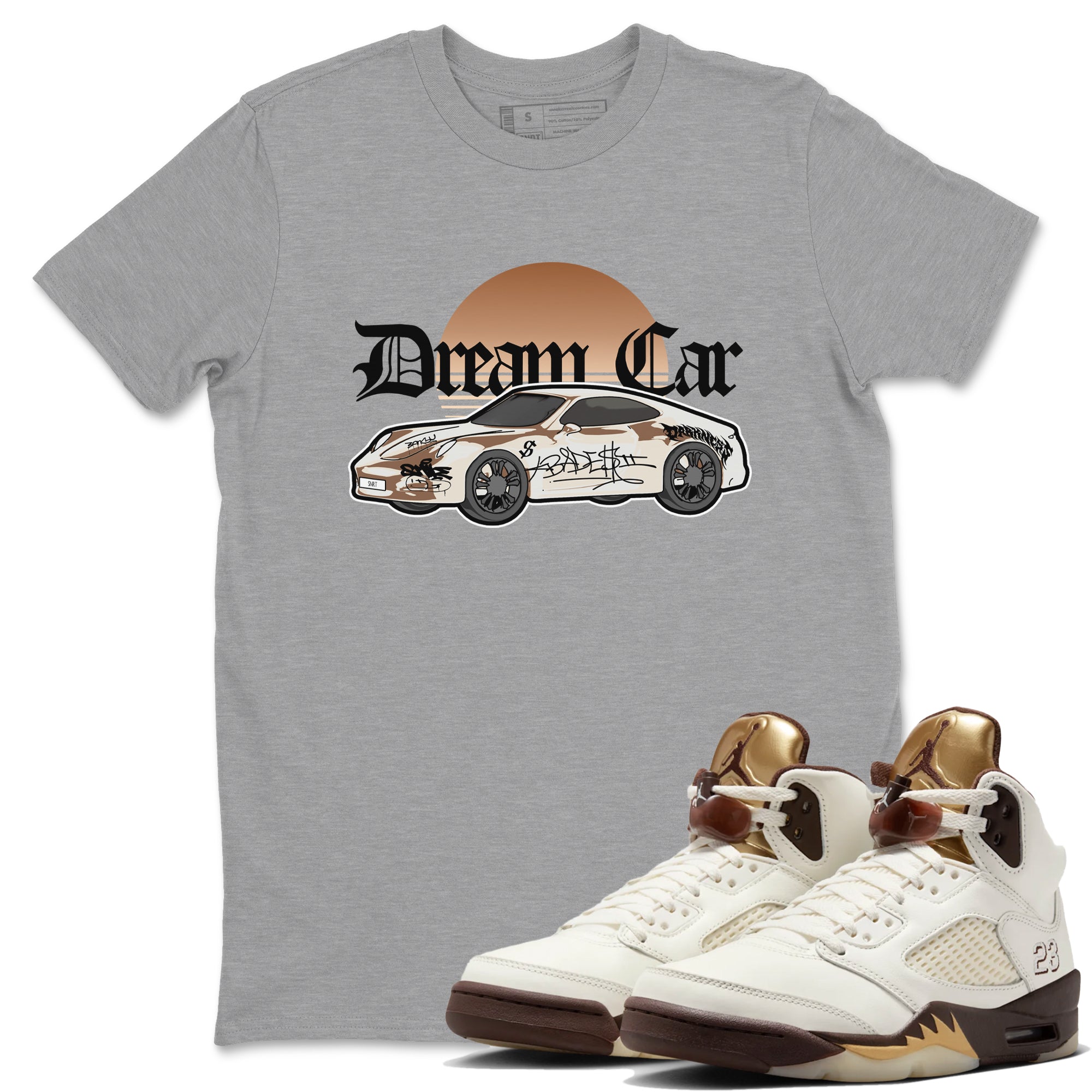 Dream Car snkmatch Tees - Air Jordan 5 Golden Ticket
