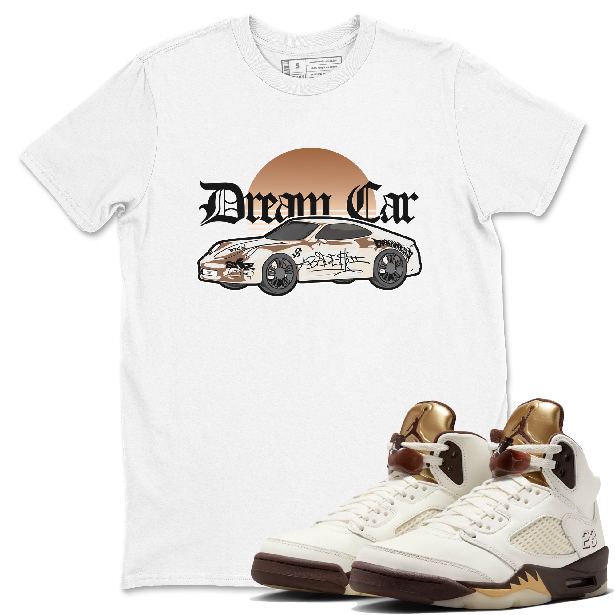 Dream Car snkmatch Tees - Air Jordan 5 Golden Ticket