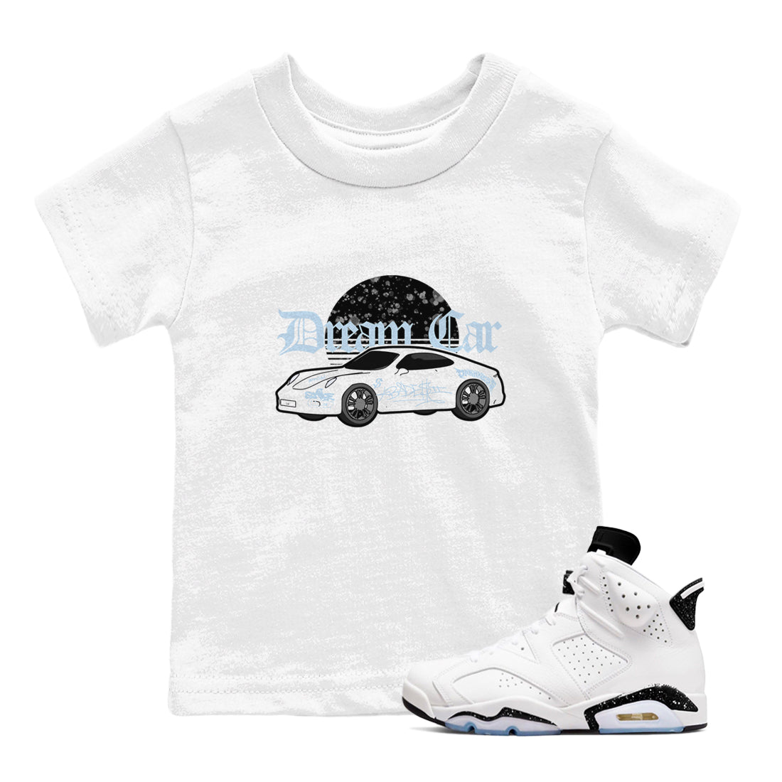 Dream Car snkmatch Tees Kids - Air Jordan 6 White Black