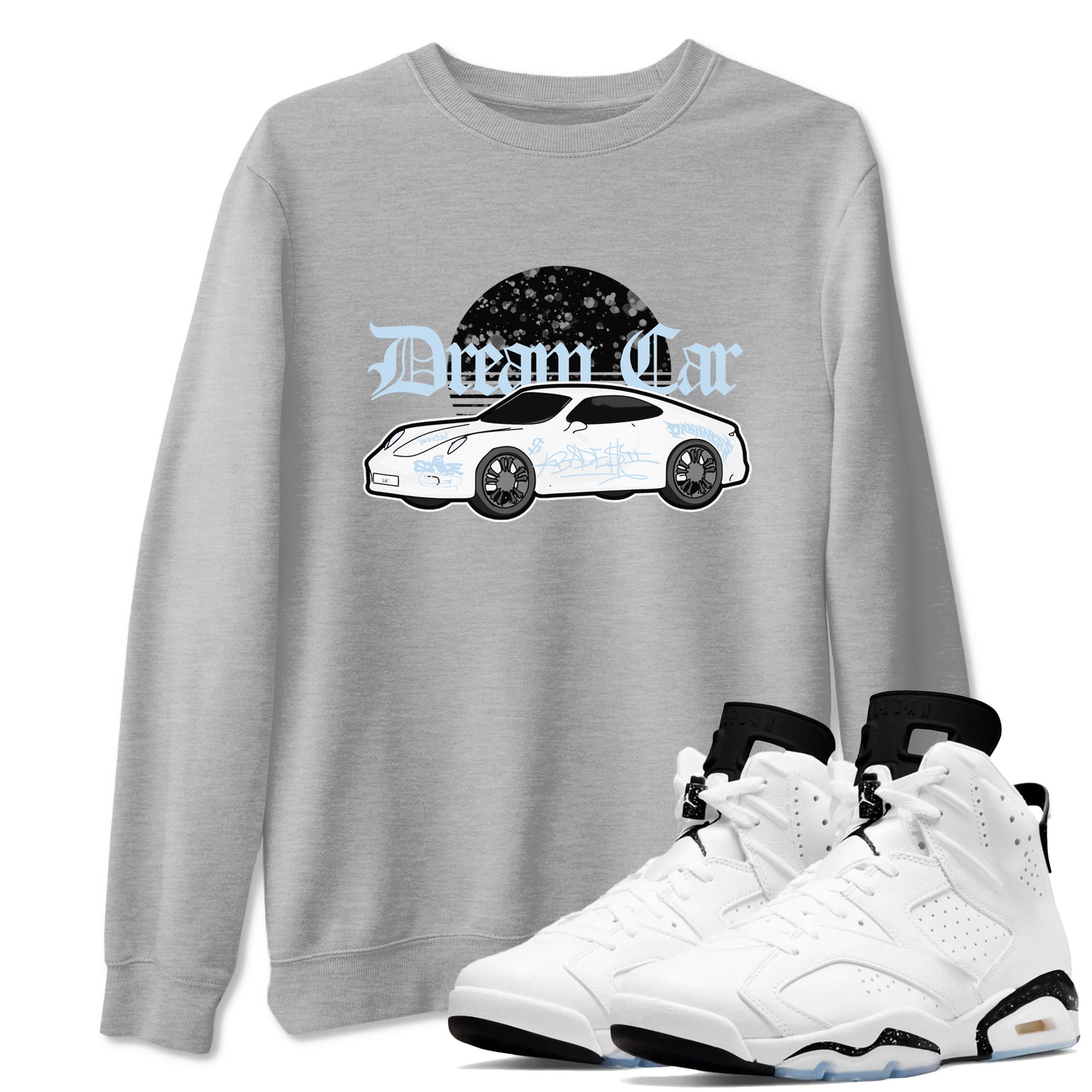Dream Car snkmatch Tees - Air Jordan 6 White Black