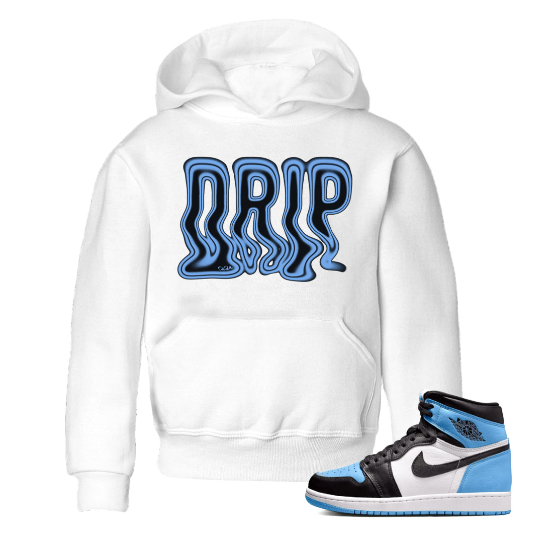 Drip Kids Tops - Air Jordan 1 UNC Toe