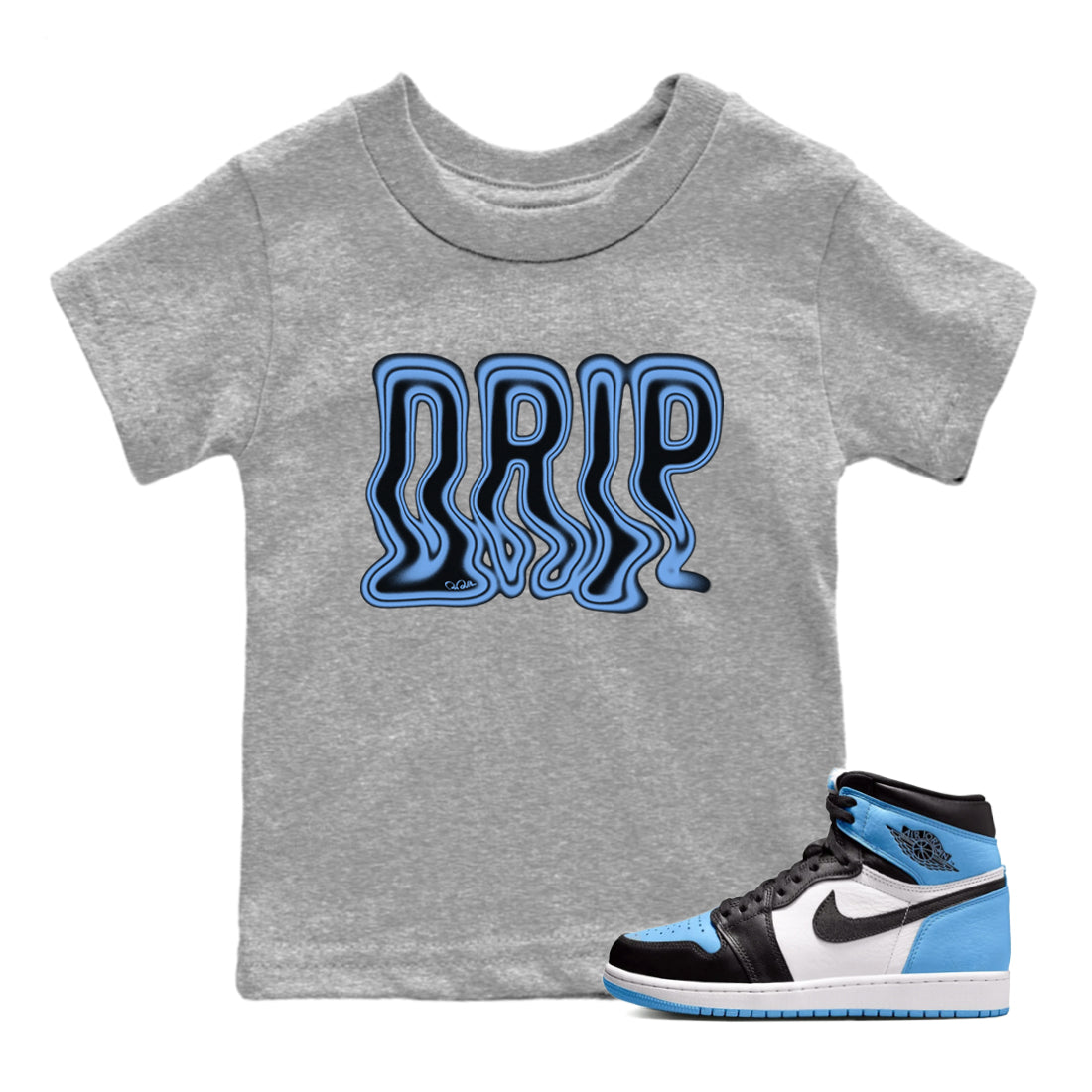 Drip Kids Tops - Air Jordan 1 UNC Toe