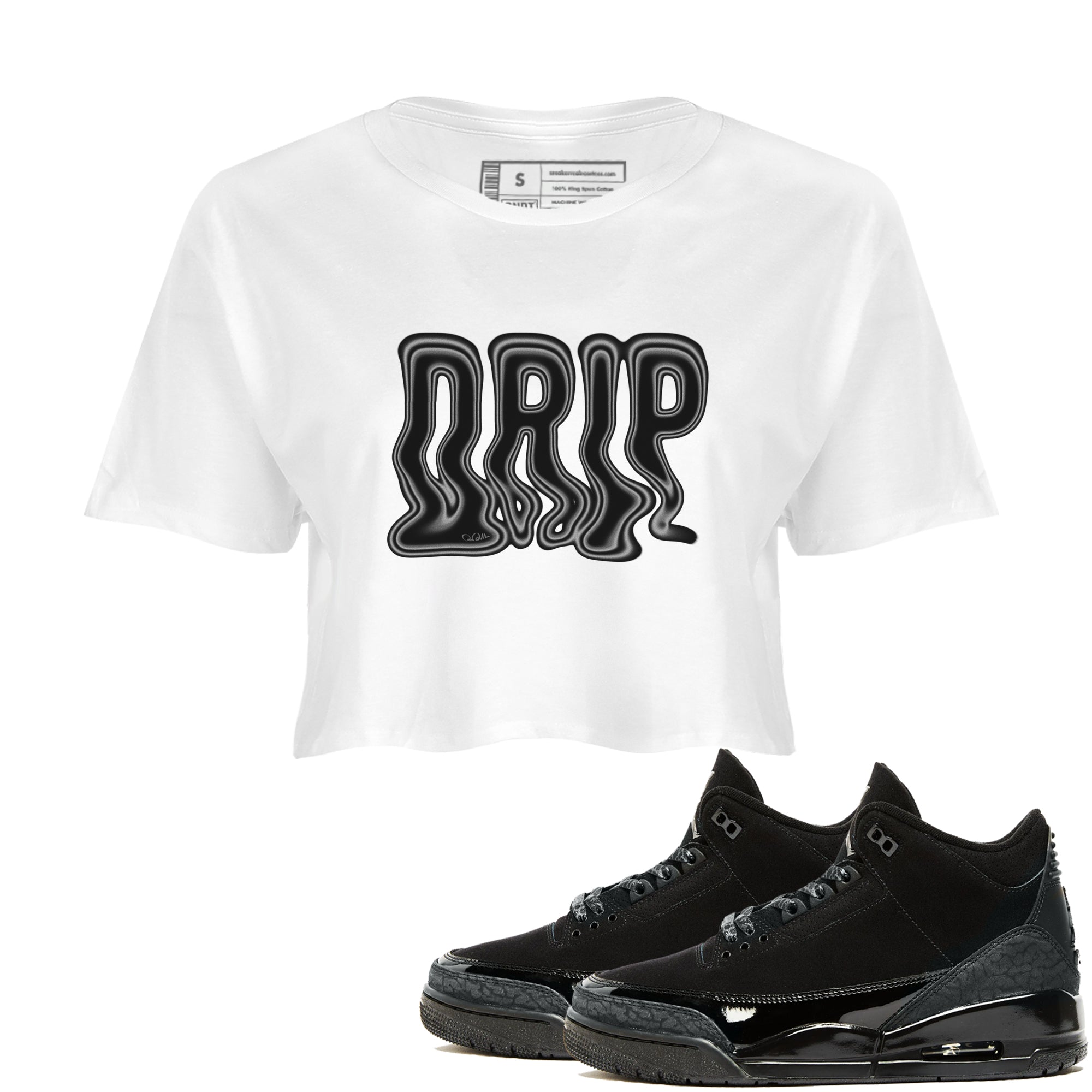 Drip snkmatch Women's Top - Air Jordan 3 Black Cat