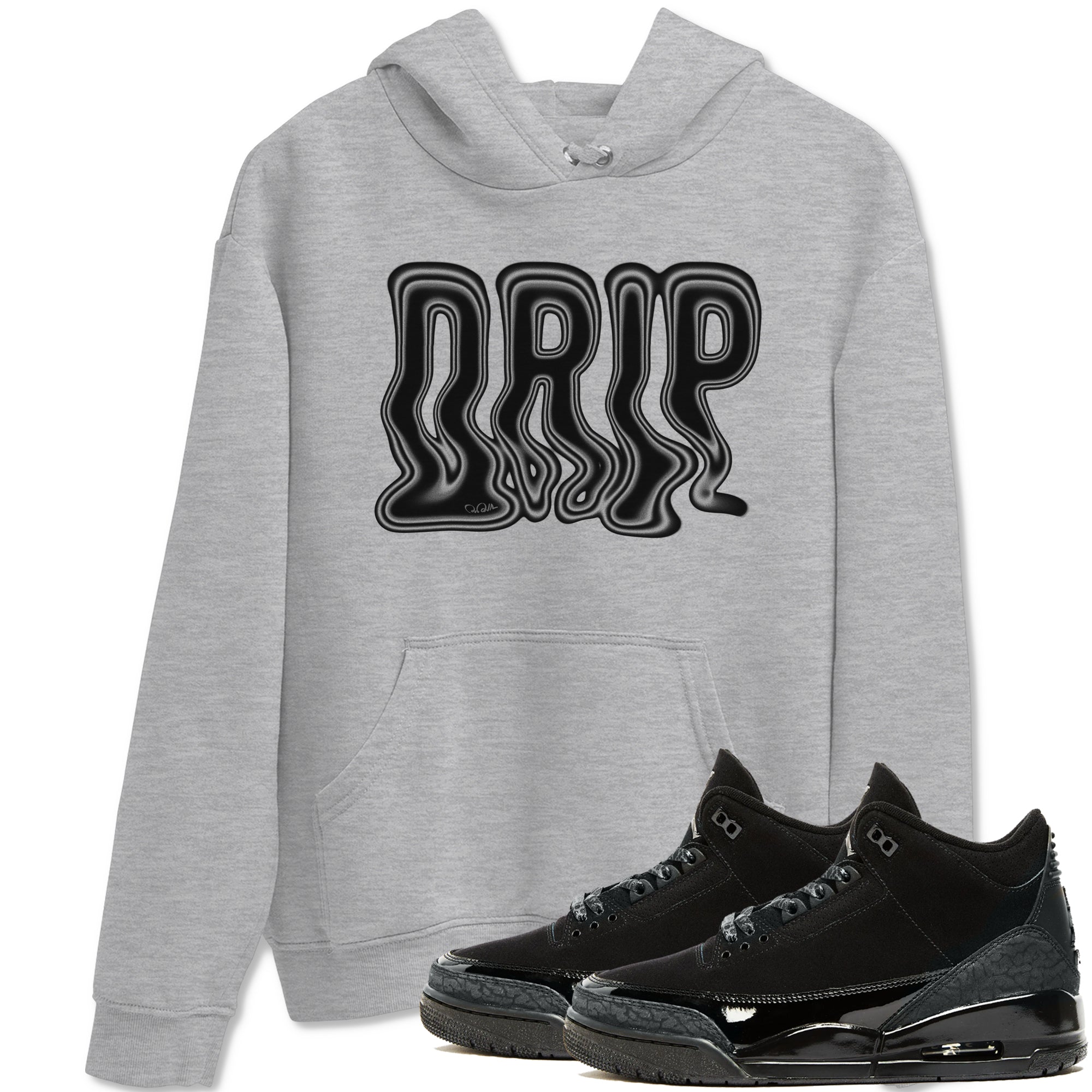 Drip snkmatch Tees - Air Jordan 3 Black Cat