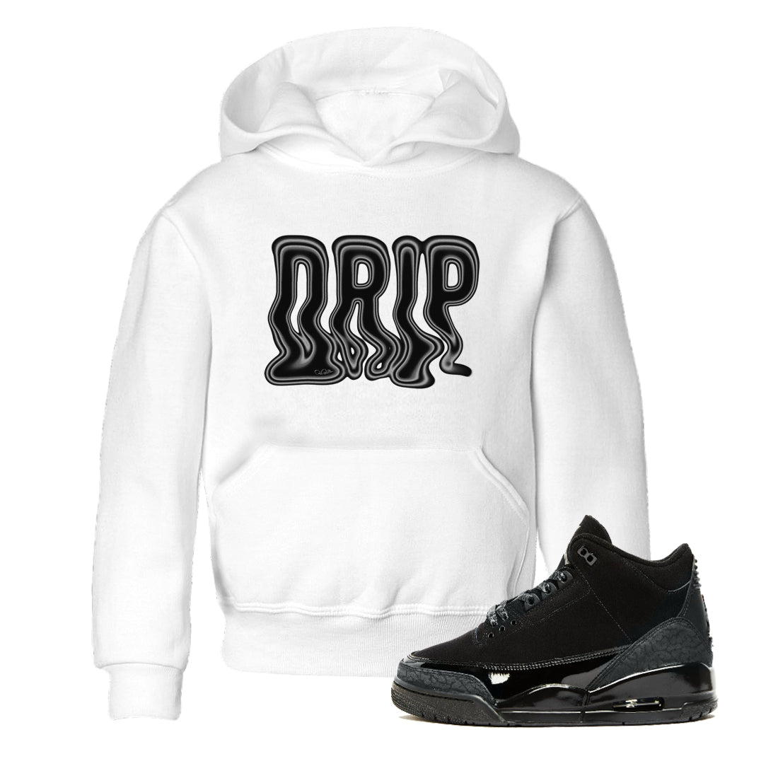 Drip snkmatch Tees Kids - Air Jordan 3 Black Cat
