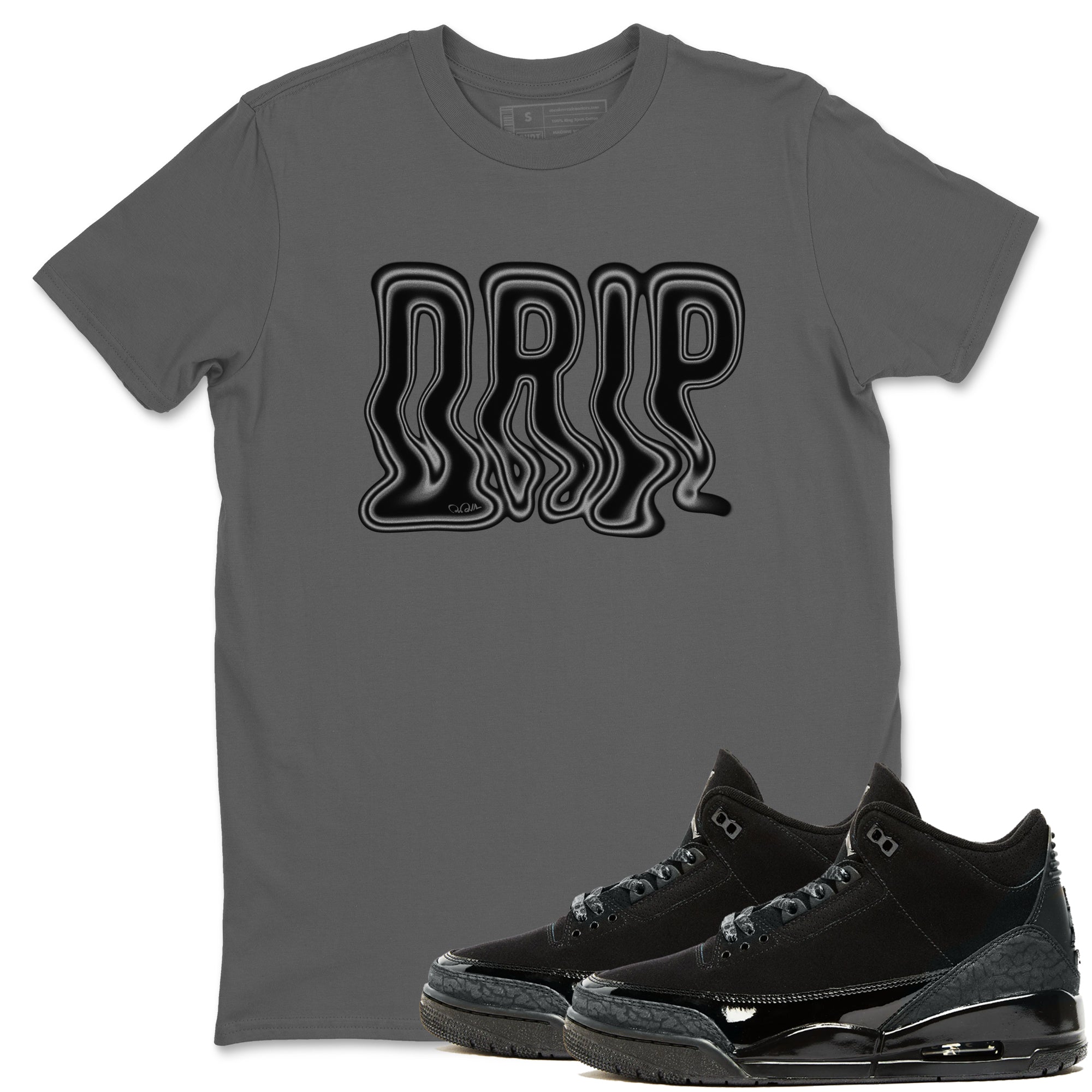 Drip snkmatch Tees - Air Jordan 3 Black Cat