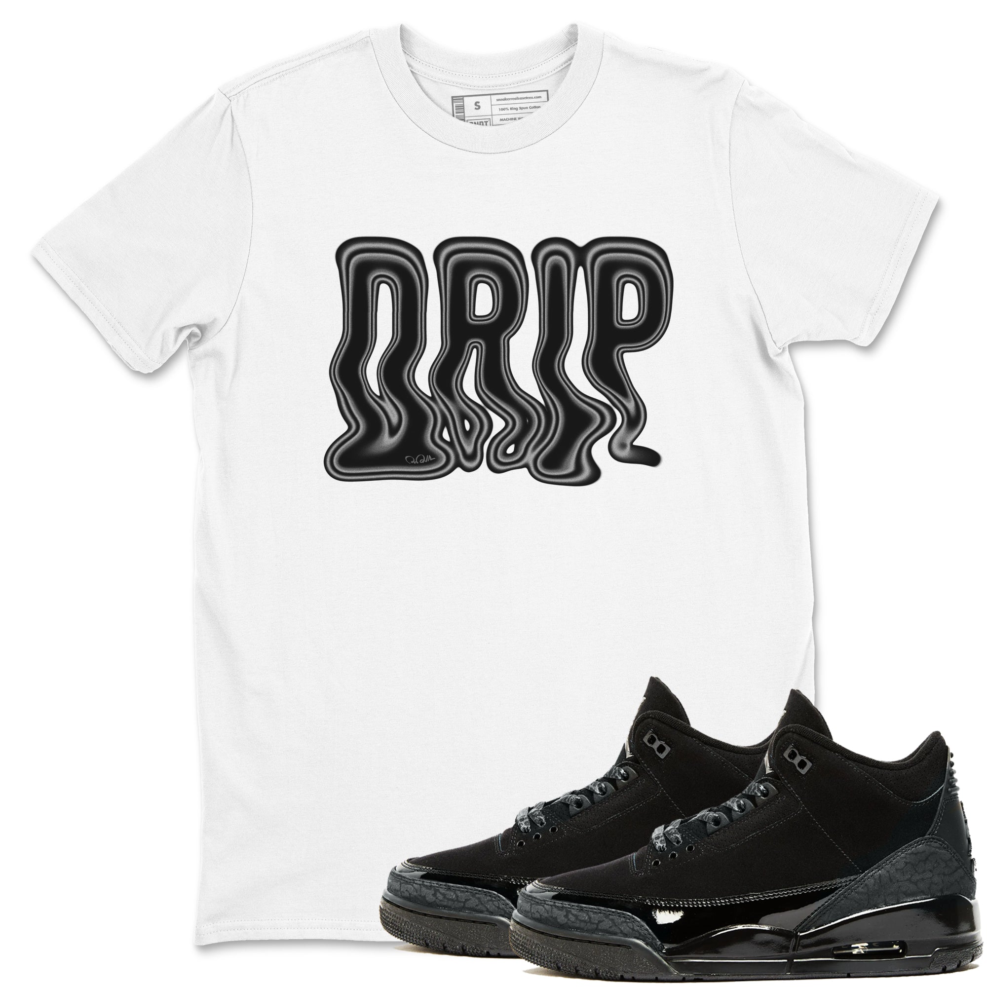 Drip snkmatch Tees - Air Jordan 3 Black Cat