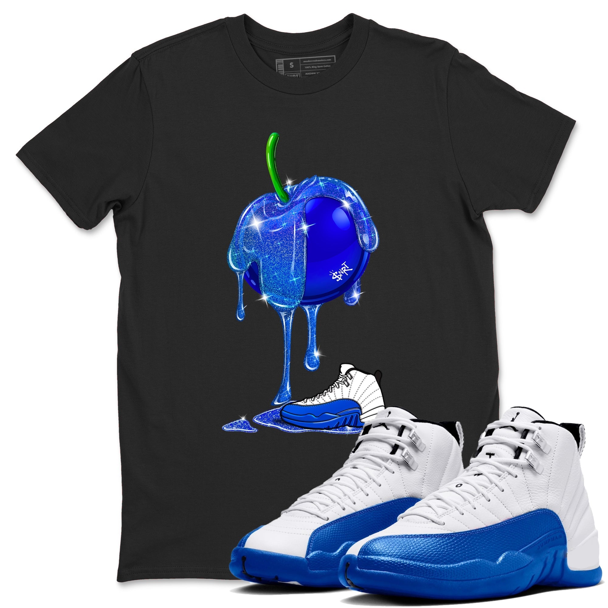 Dripping Blueberry snkmatch Tees - Air Jordan 12 Blueberry