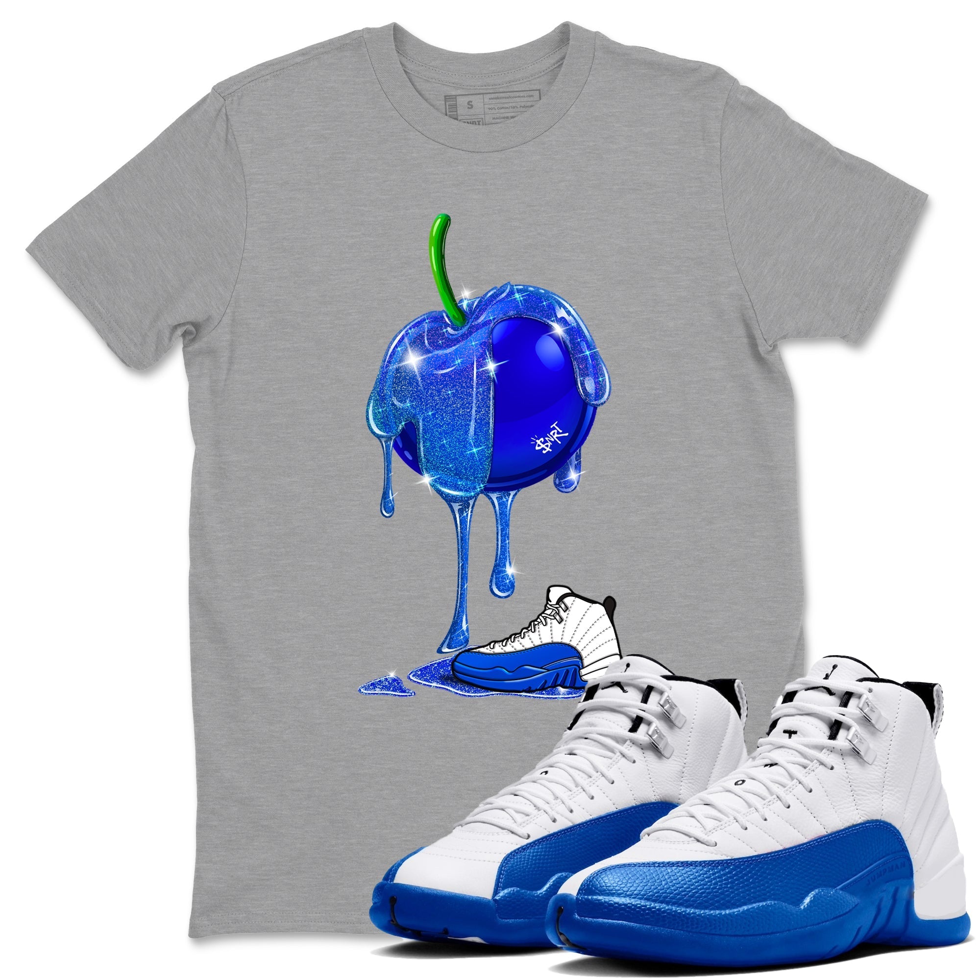 Dripping Blueberry snkmatch Tees - Air Jordan 12 Blueberry