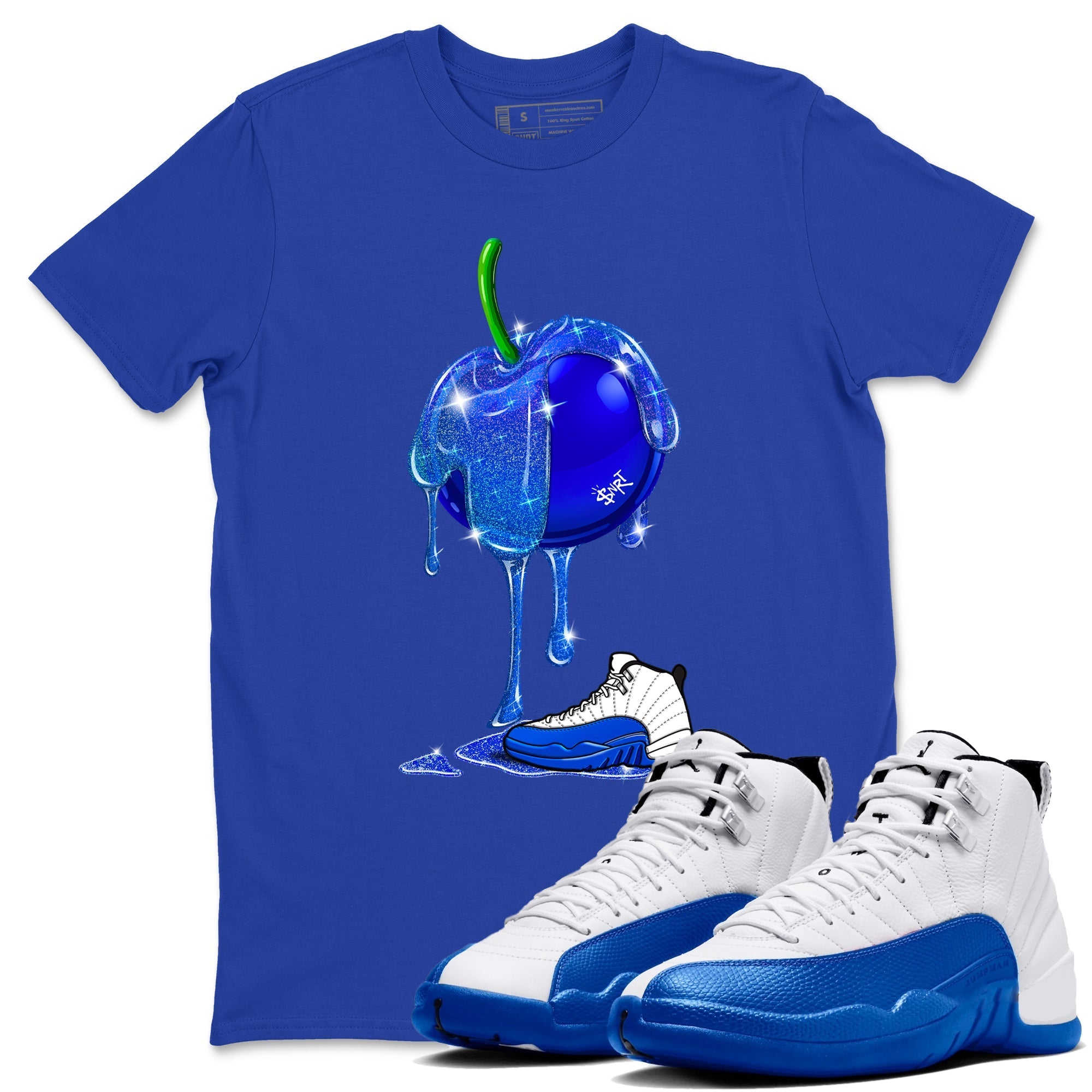 Dripping Blueberry snkmatch Tees - Air Jordan 12 Blueberry