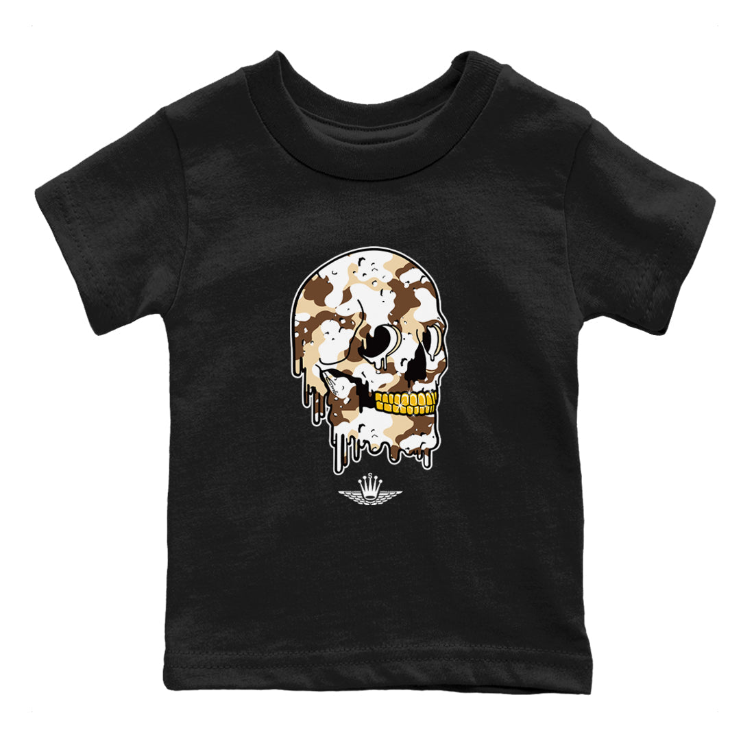 Dripping Camo Skull snkmatch Tees Kids - Air Jordan 3 Desert Camo