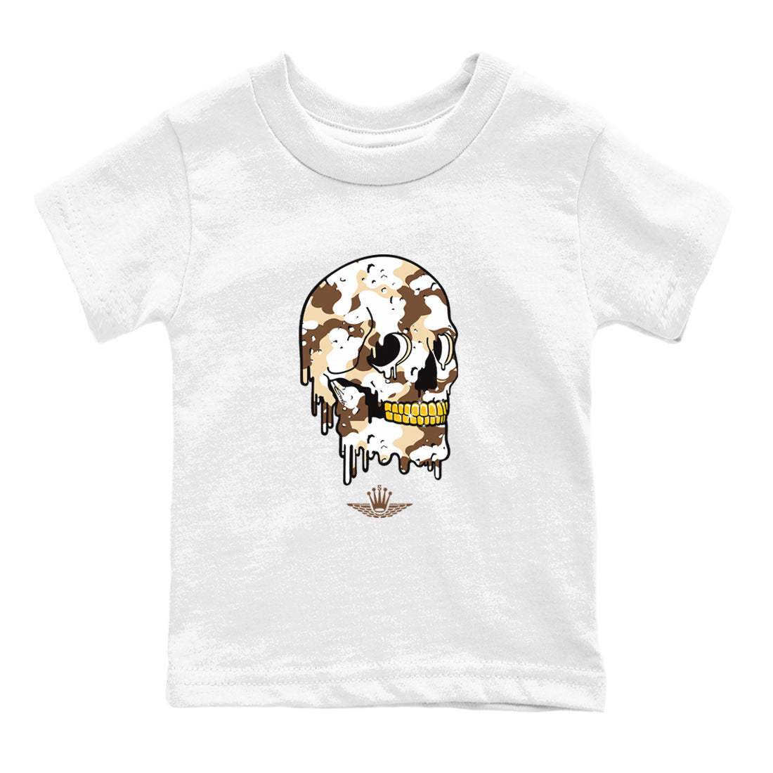 Dripping Camo Skull snkmatch Tees Kids - Air Jordan 3 Desert Camo