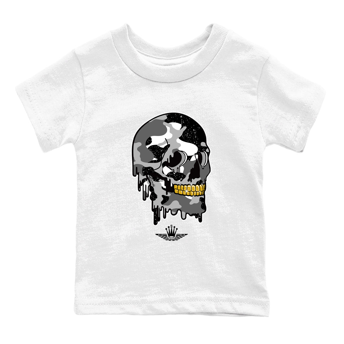 Dripping Camo Skull snkmatch Tees Kids - Air Jordan 4 Fear