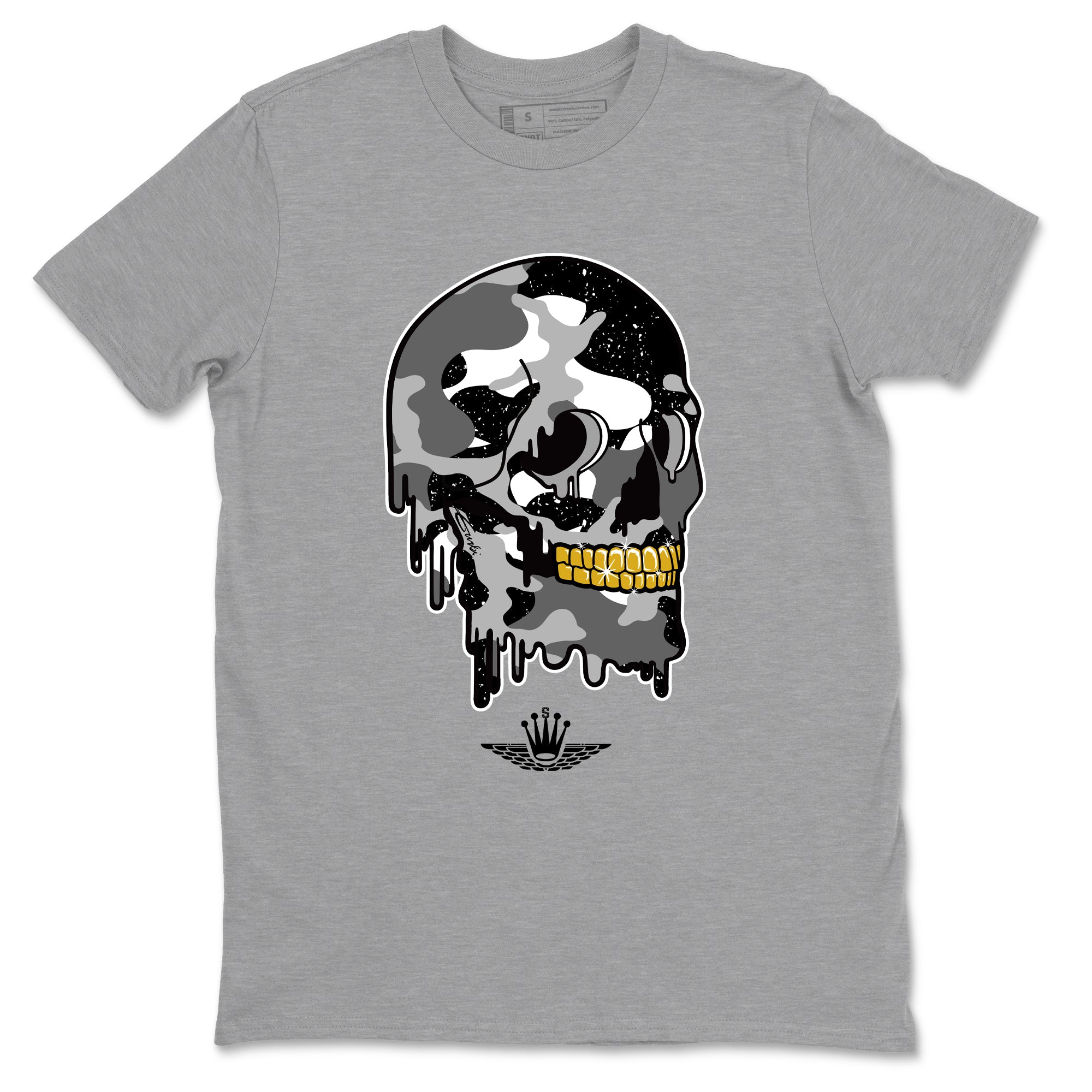 Dripping Camo Skull snkmatch Tees - Air Jordan 4 Fear