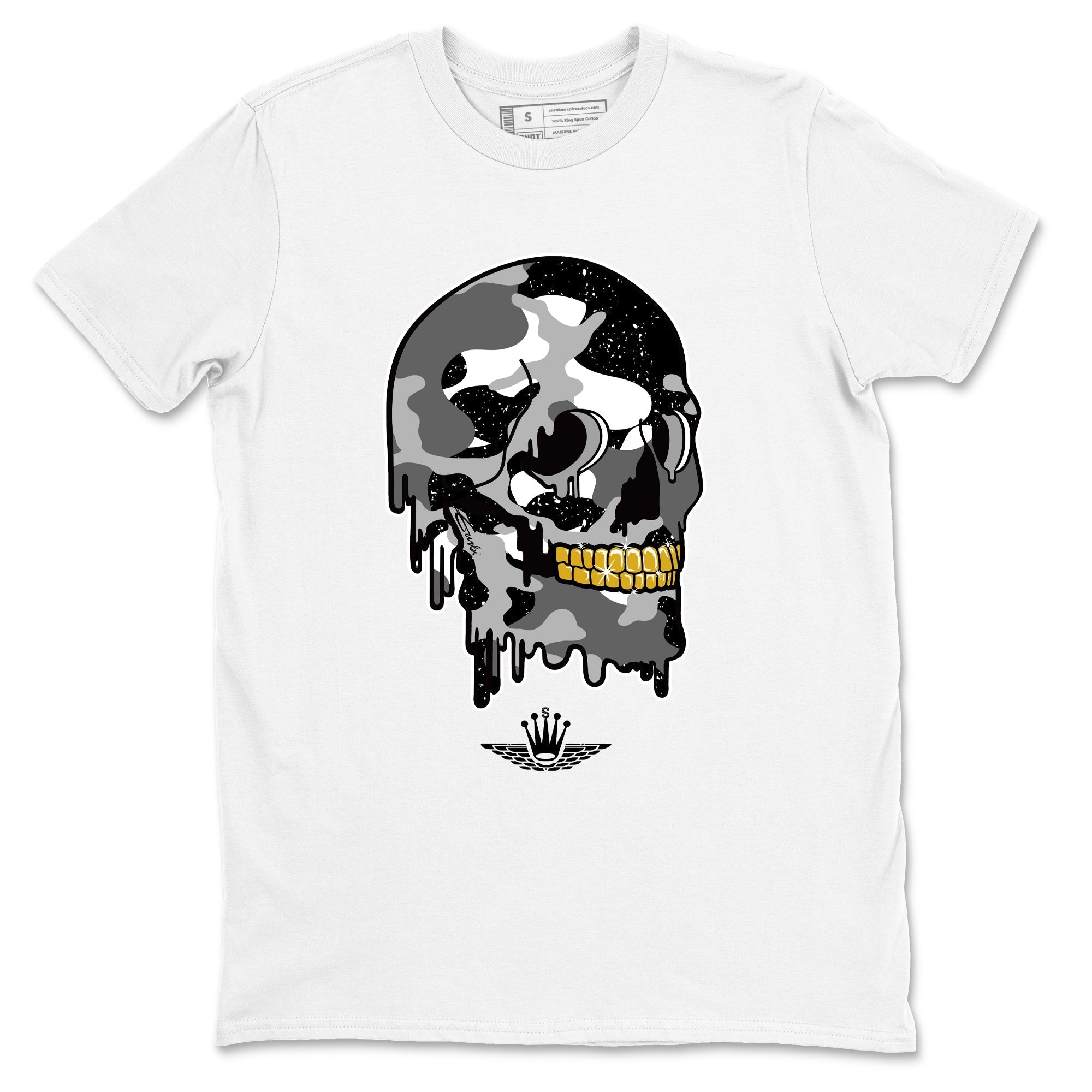Dripping Camo Skull snkmatch Tees - Air Jordan 4 Fear