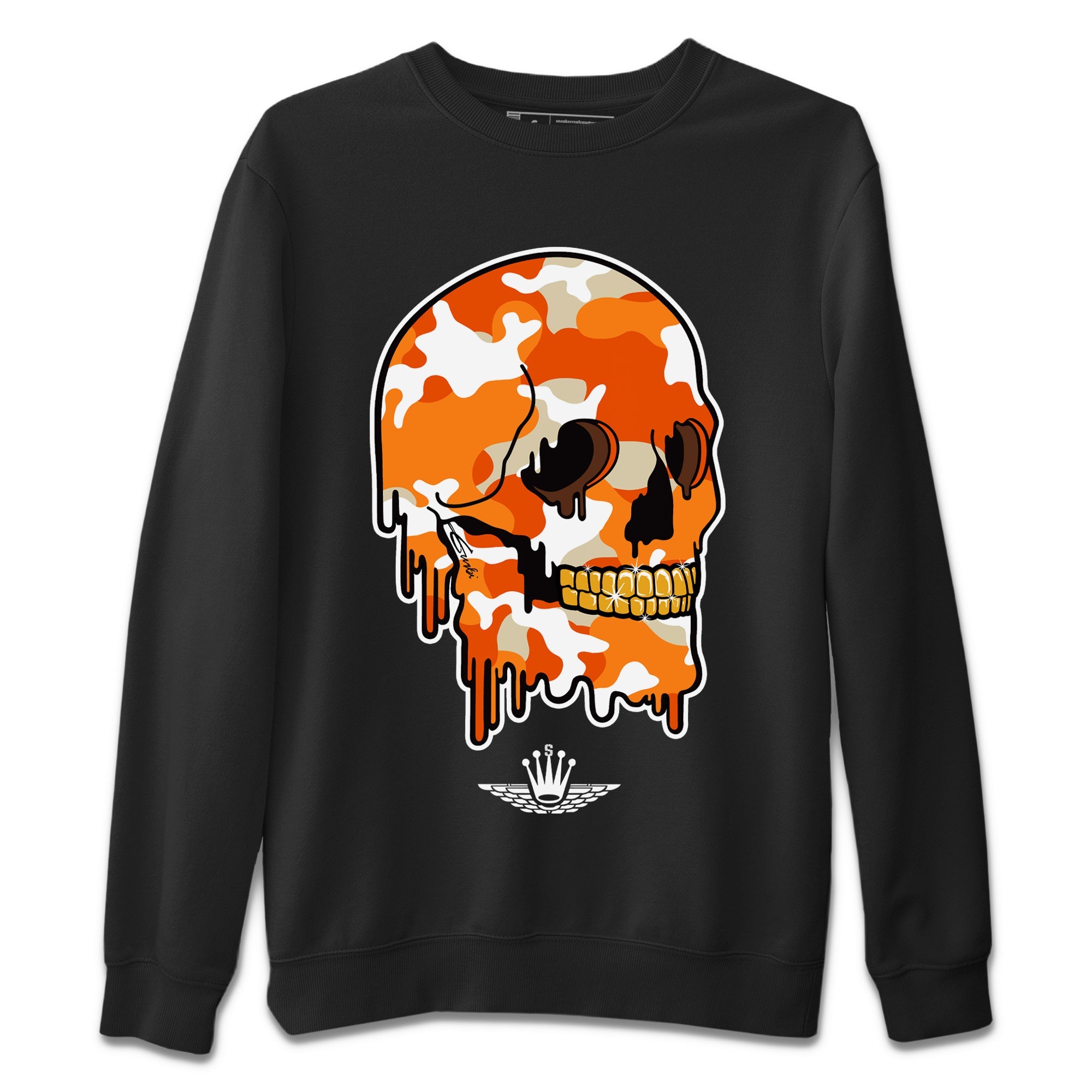 Dripping Camo Skull Unisex Tops - Air Jordan 1 Starfish