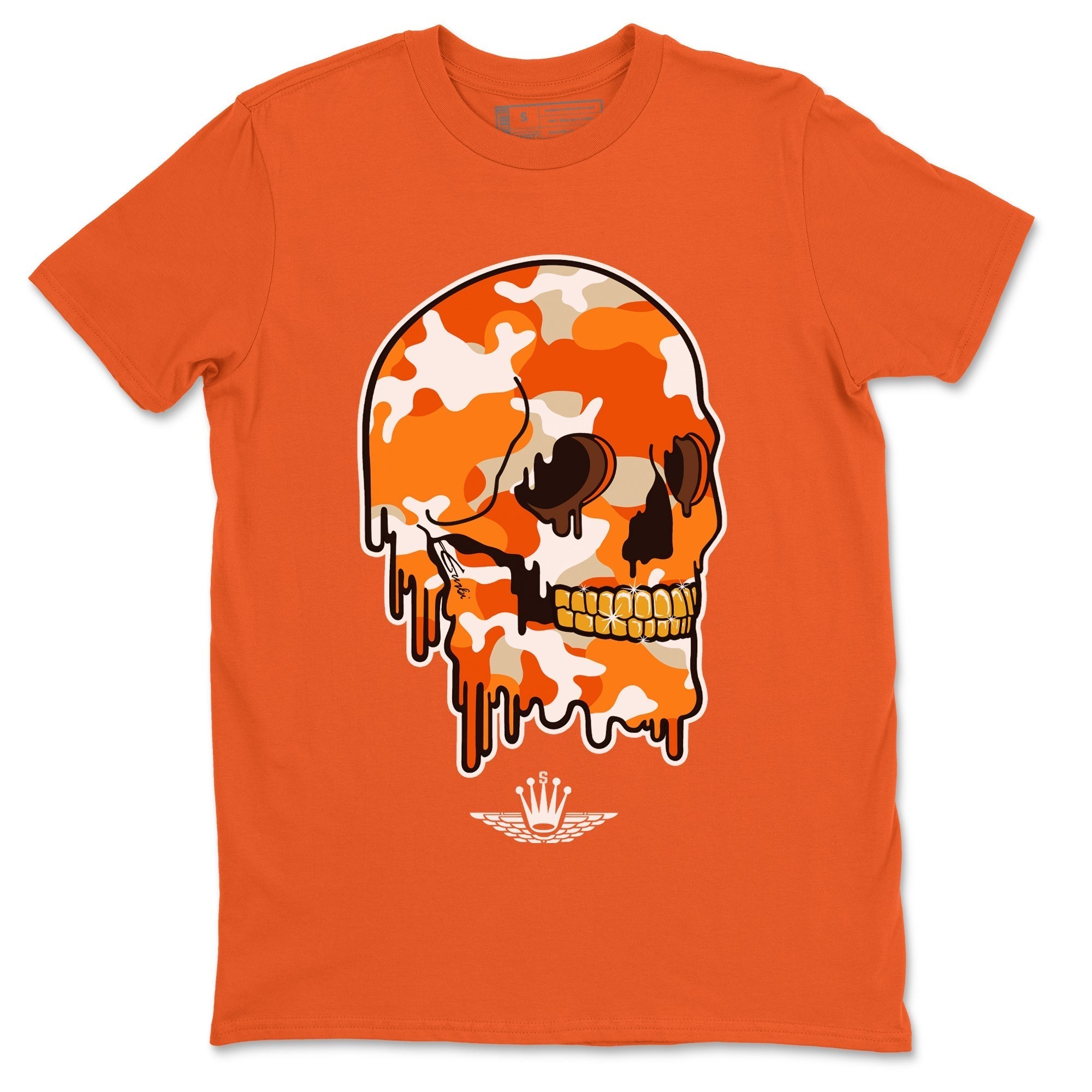 Dripping Camo Skull Unisex Tops - Air Jordan 1 Starfish