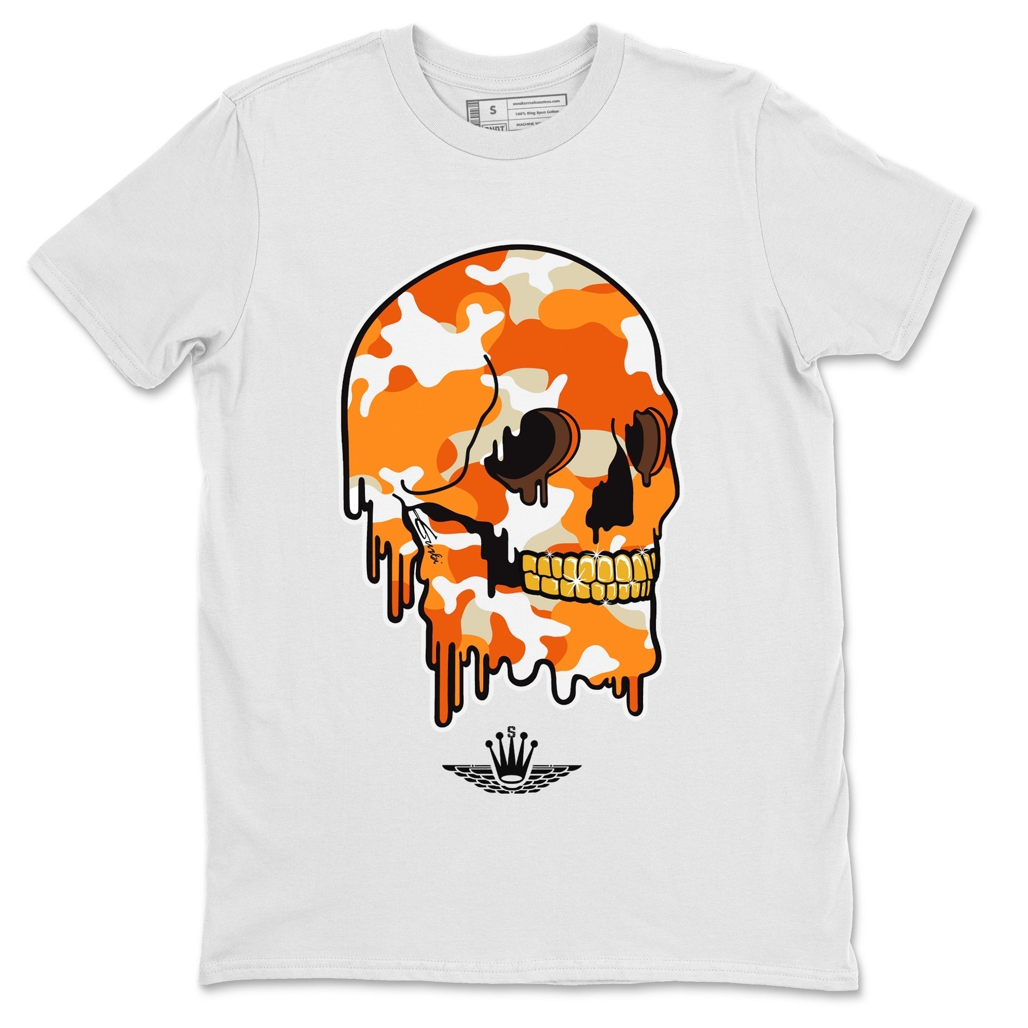Dripping Camo Skull Unisex Tops - Air Jordan 1 Starfish