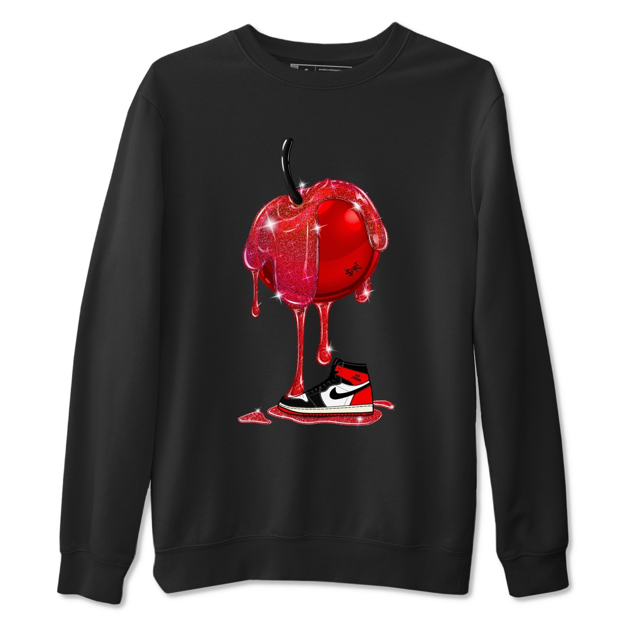 Dripping Cherries snkmatch Tees - Air Jordan 1 Black Toe Reimagined
