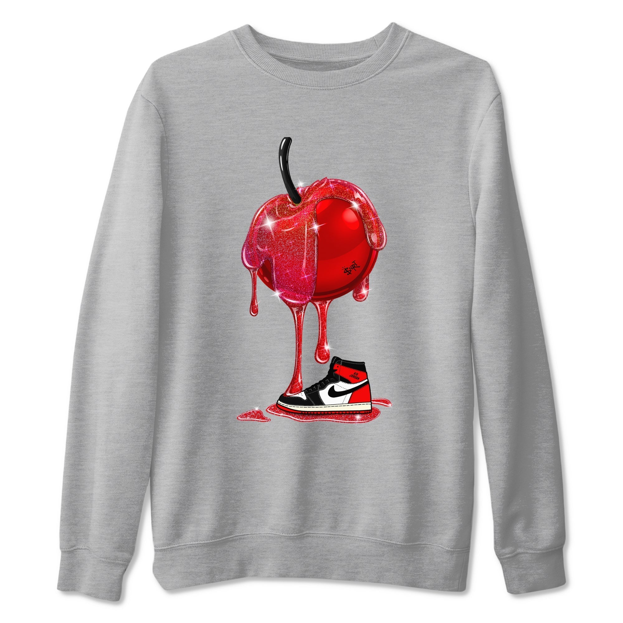 Dripping Cherries snkmatch Tees - Air Jordan 1 Black Toe Reimagined
