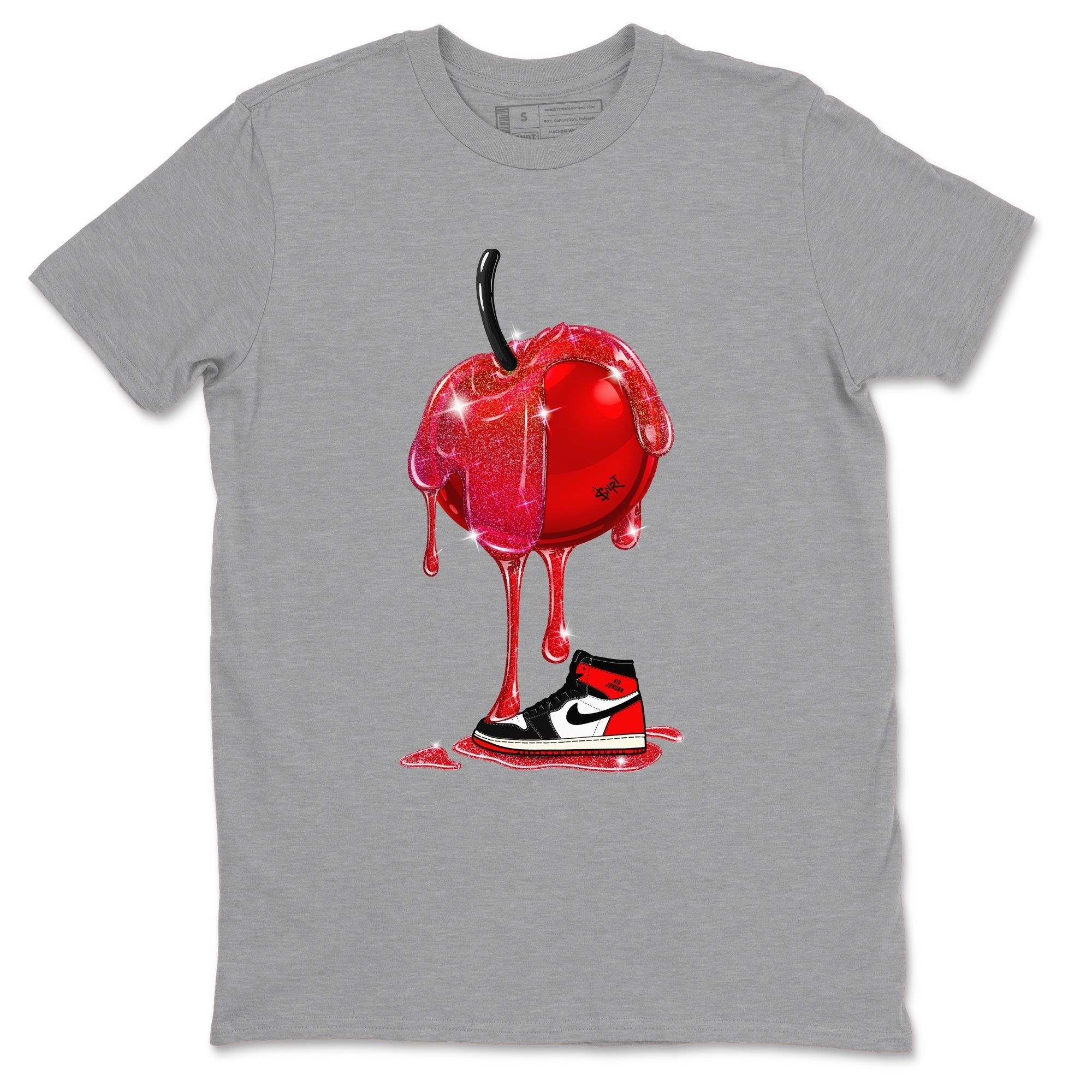 Dripping Cherries snkmatch Tees - Air Jordan 1 Black Toe Reimagined