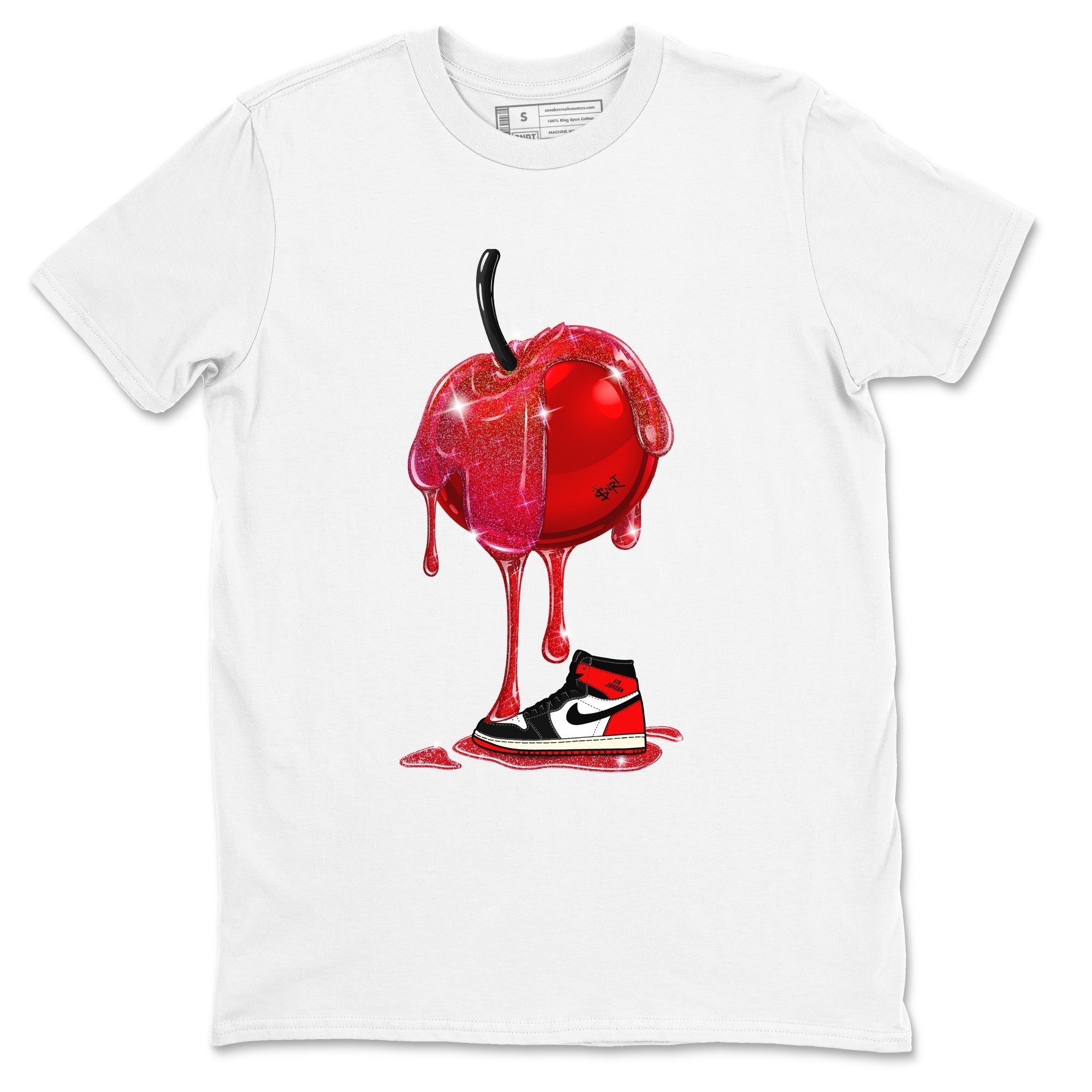 Dripping Cherries snkmatch Tees - Air Jordan 1 Black Toe Reimagined