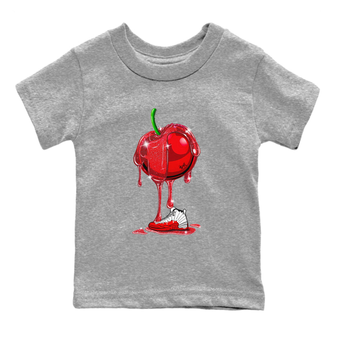 Dripping Cherries Kids Tops - Air Jordan 12 Cherry