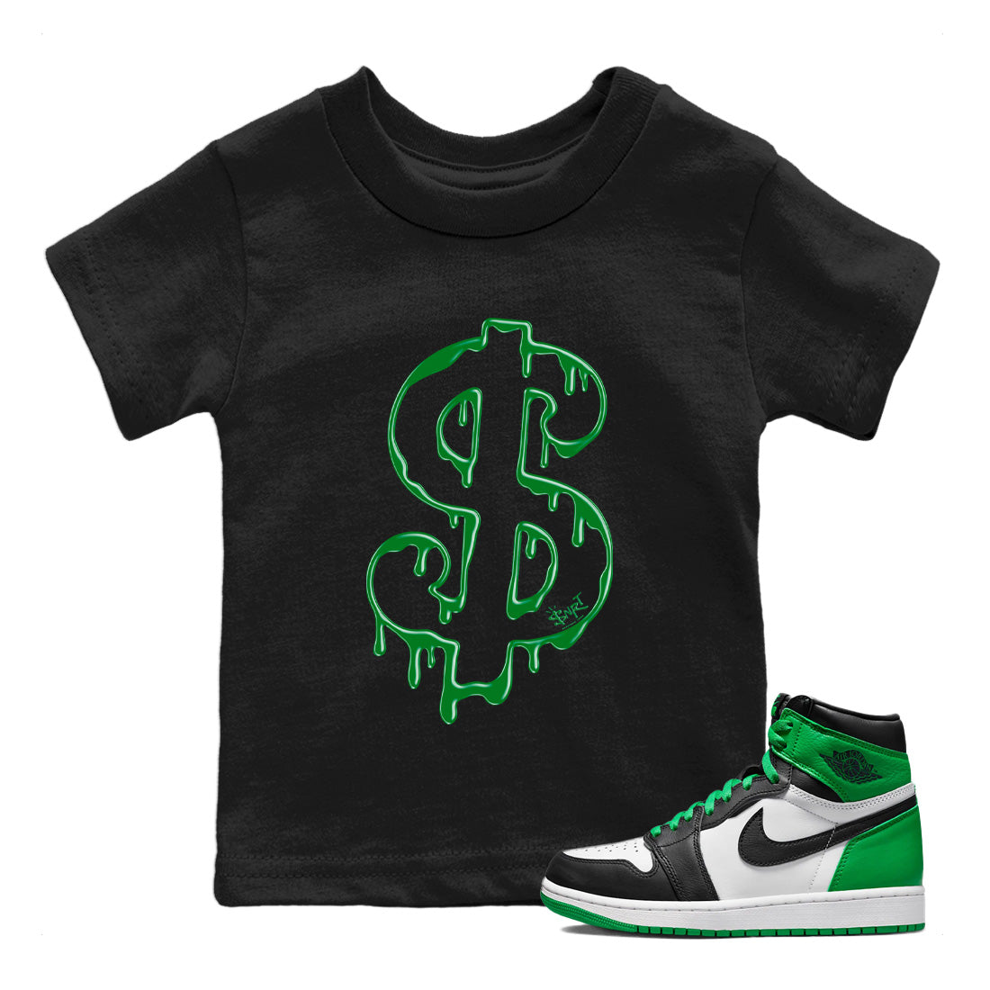 Dripping Dollar Kids Tops - Air Jordan 1 Celtics