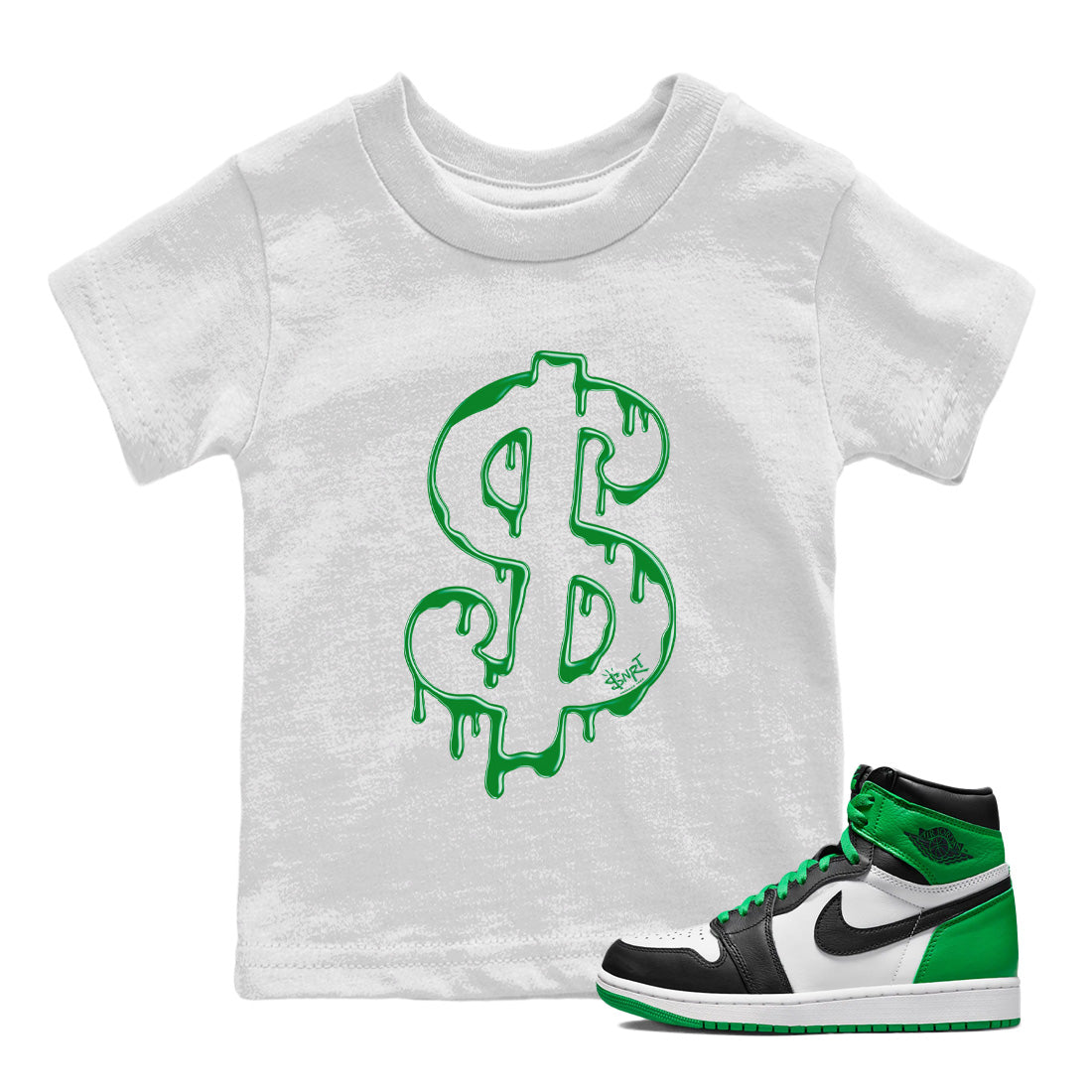 Dripping Dollar Kids Tops - Air Jordan 1 Celtics